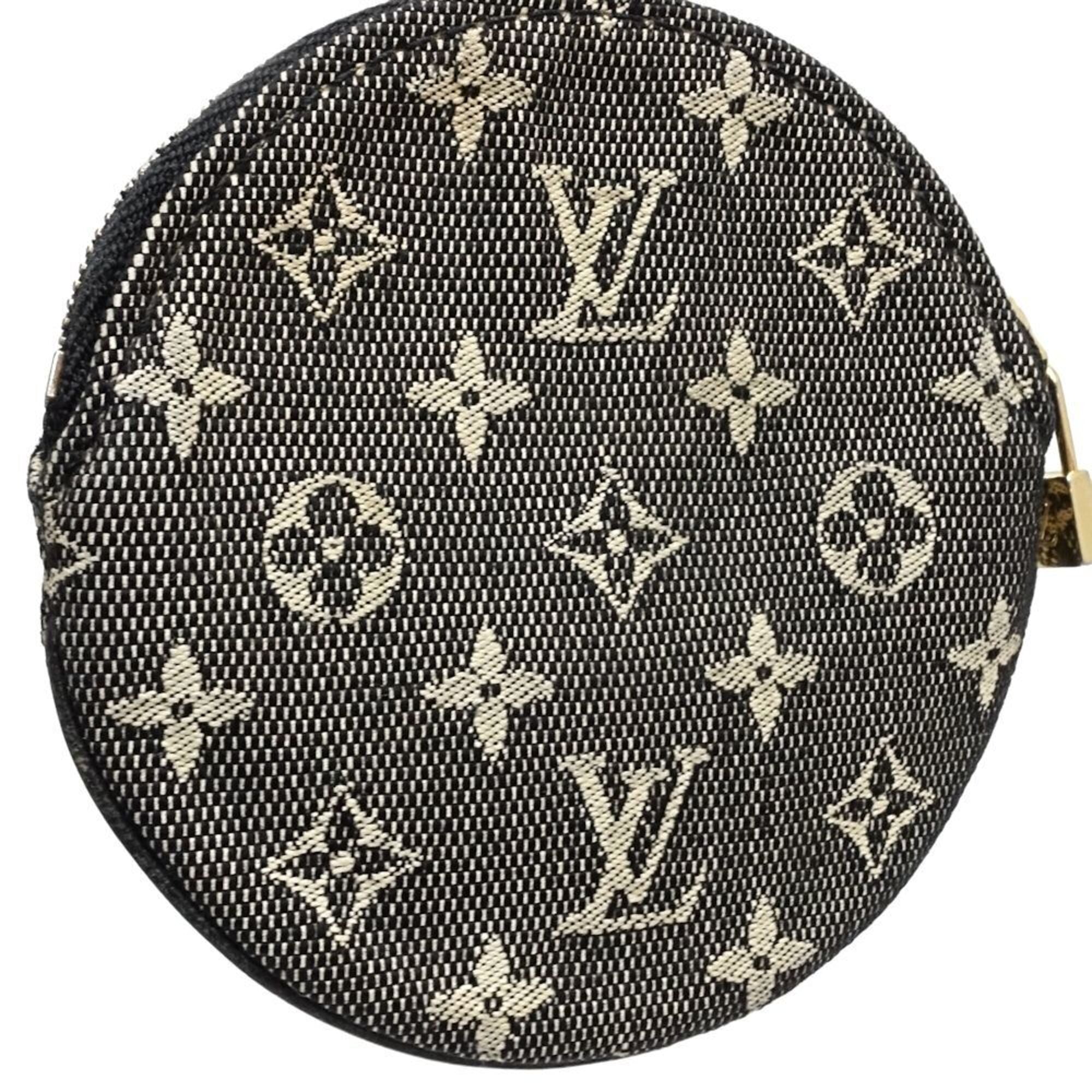 Louis Vuitton Noir Leather Coin Purse/Coin Case (Pre-Owned)