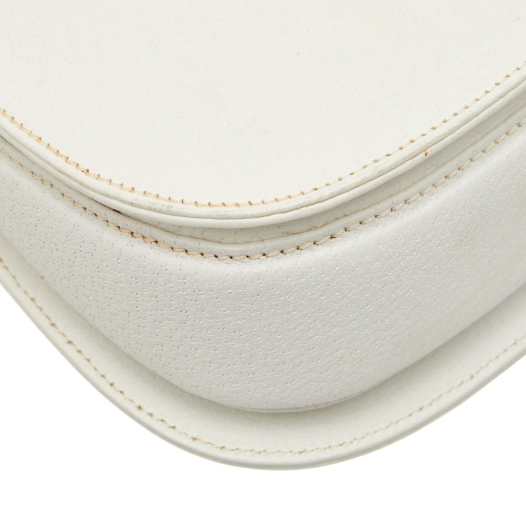 Gucci White Leather Handbag Shoulder Bag (Pre-Owned)