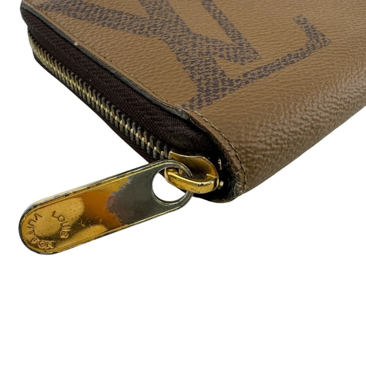 Louis Vuitton Brown Leather Long Wallet (Bi-Fold) (Pre-Owned)