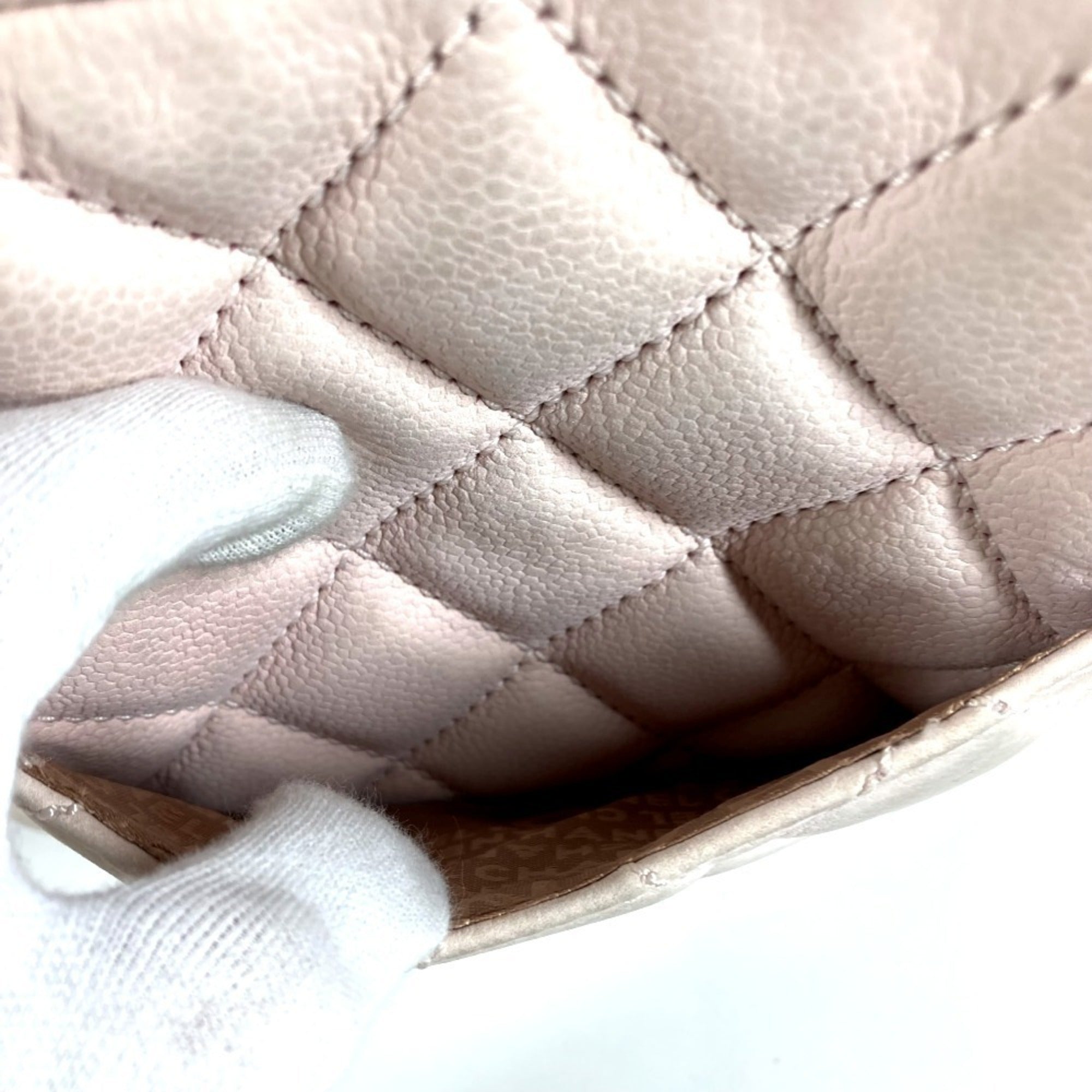 Chanel Matelasse Light Pink Leather Boston Bag Handbag (Pre-Owned)