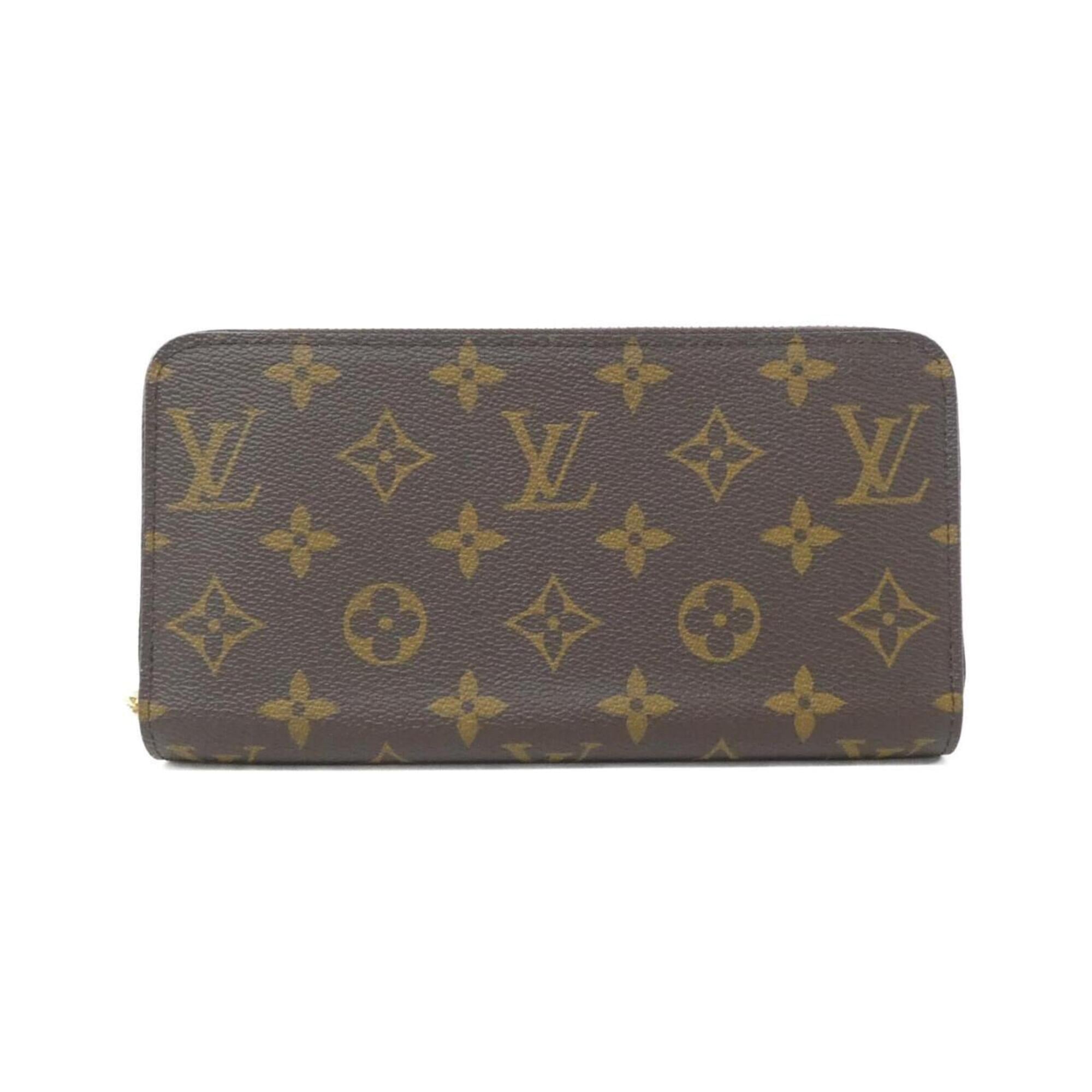 Louis Vuitton Fuchsia Marron Coated Canvas Long Wallet (Bi-Fold) (Pre-Owned)