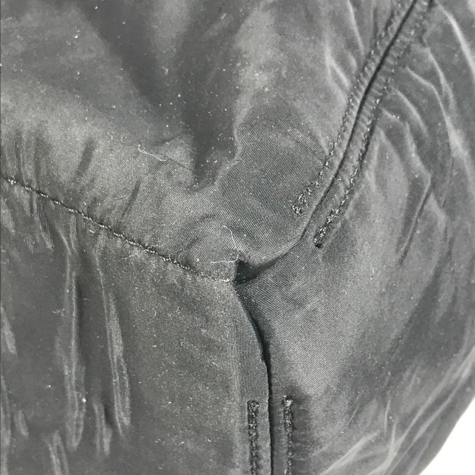 Hermes Black Nylon Leather Boston Bag Handbag Tote Bag (Pre-Owned)