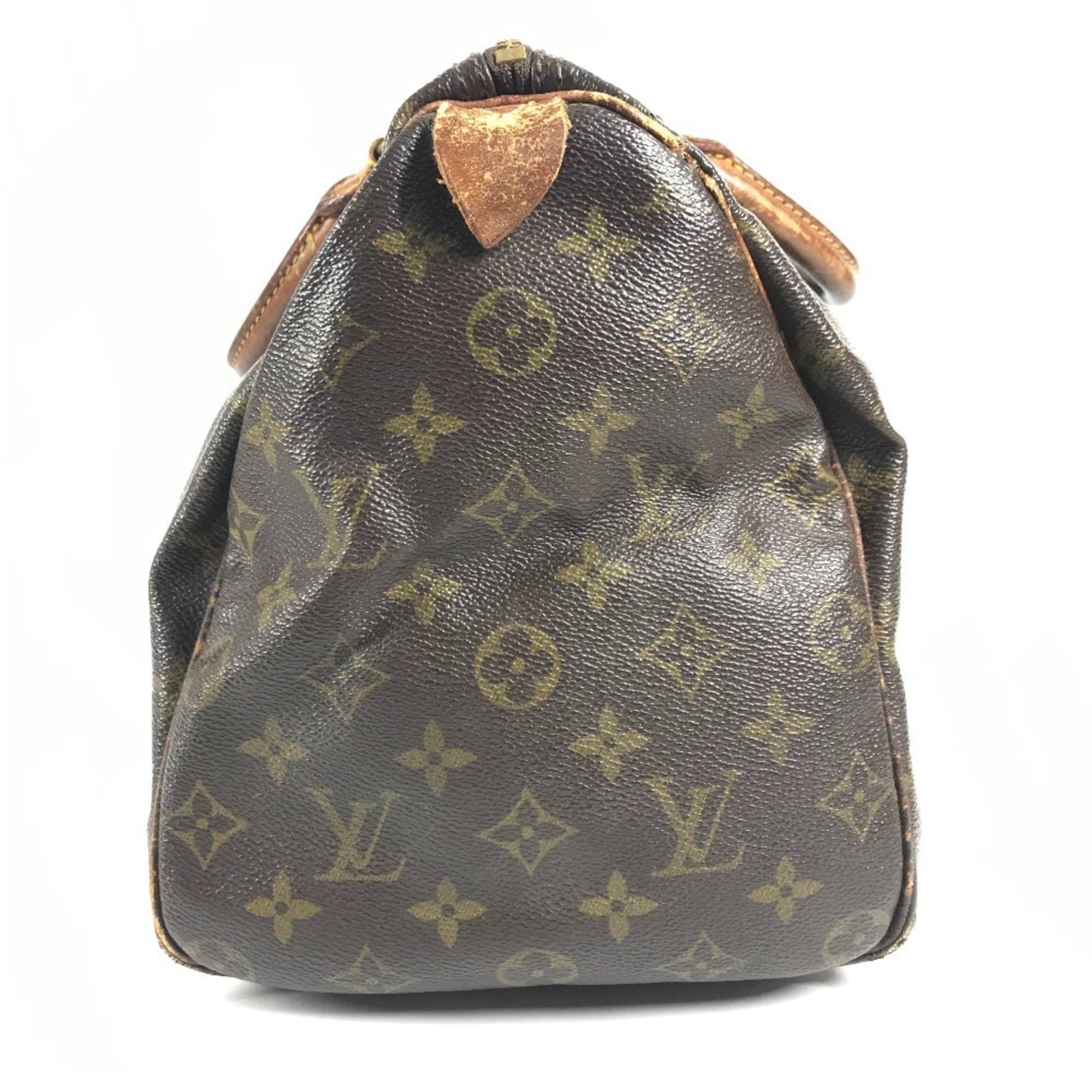 Louis Vuitton Brown Monogram Canvas Boston Bag Handbag Tote Bag (Pre-Owned)