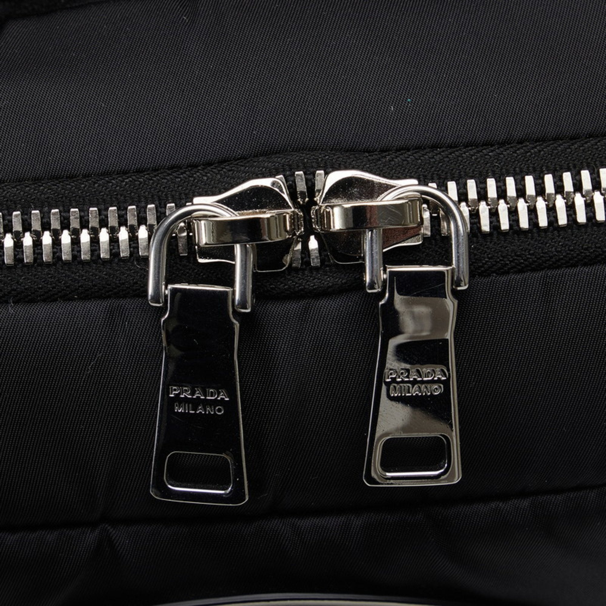 Prada Black Purple Nylon Fur Backpack (Pre-Owned)