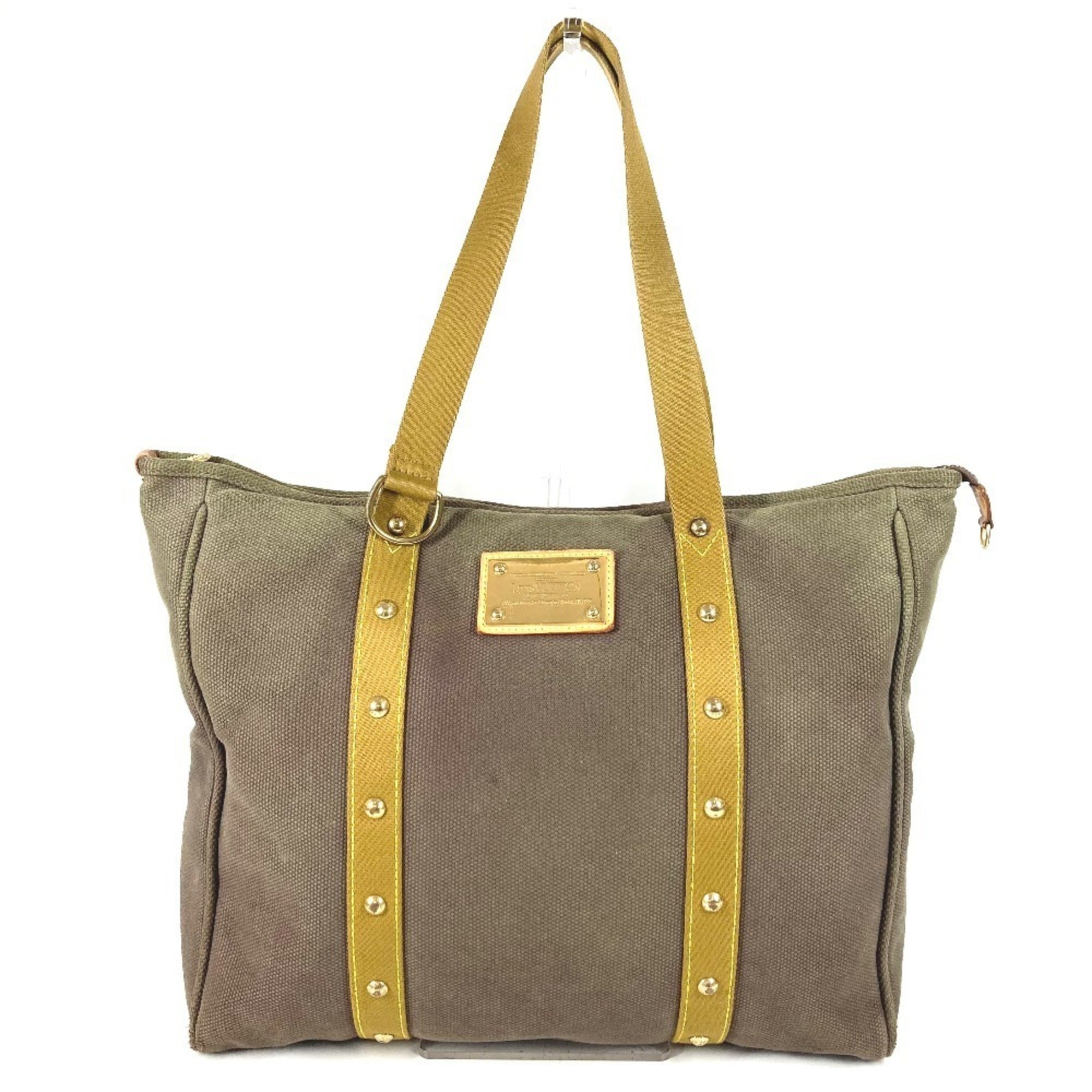 Louis Vuitton Brown Canvas Shoulder Bag Tote Bag (Pre-Owned)
