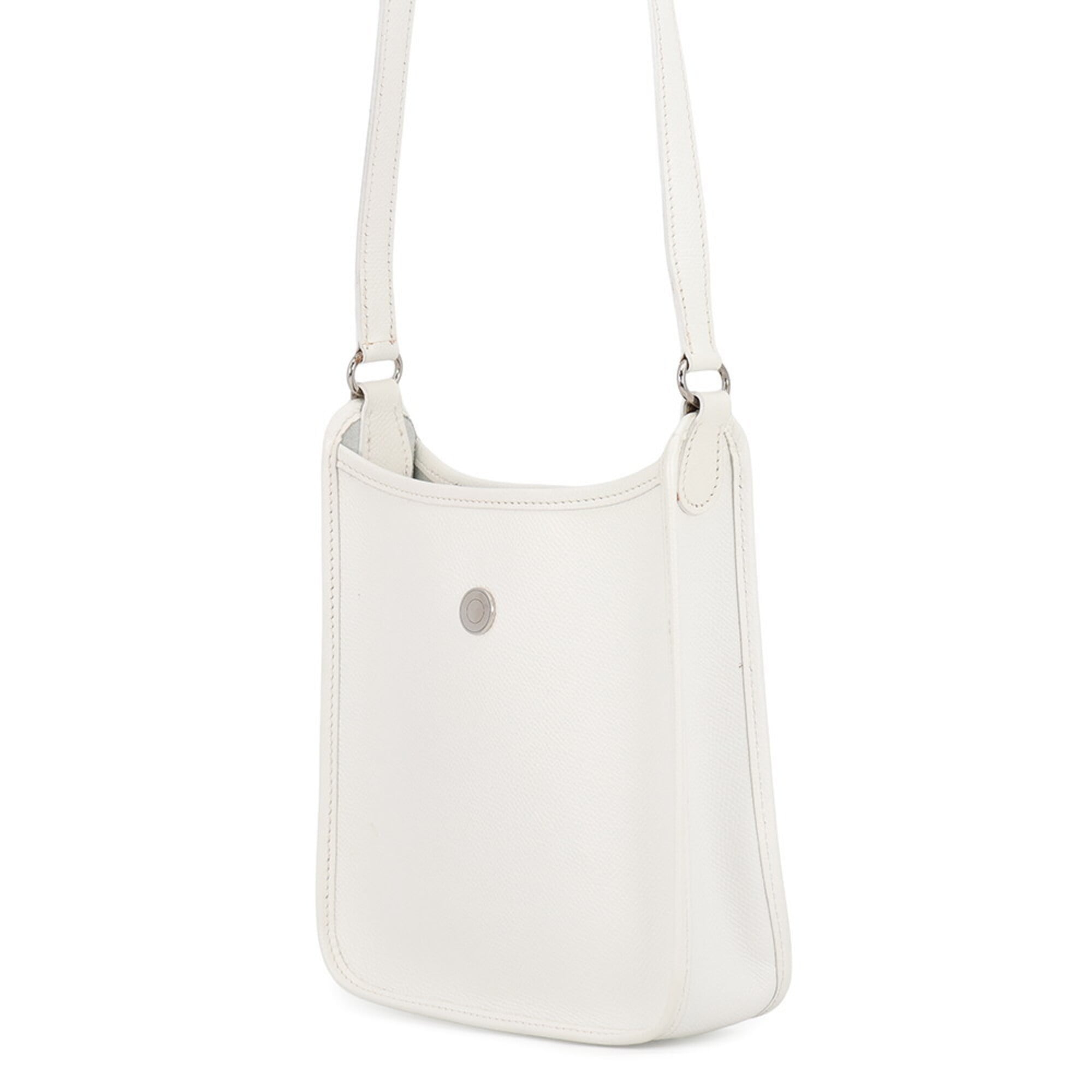 Hermes Vespa White Epsom Leather Handbag Shoulder Bag (Pre-Owned)