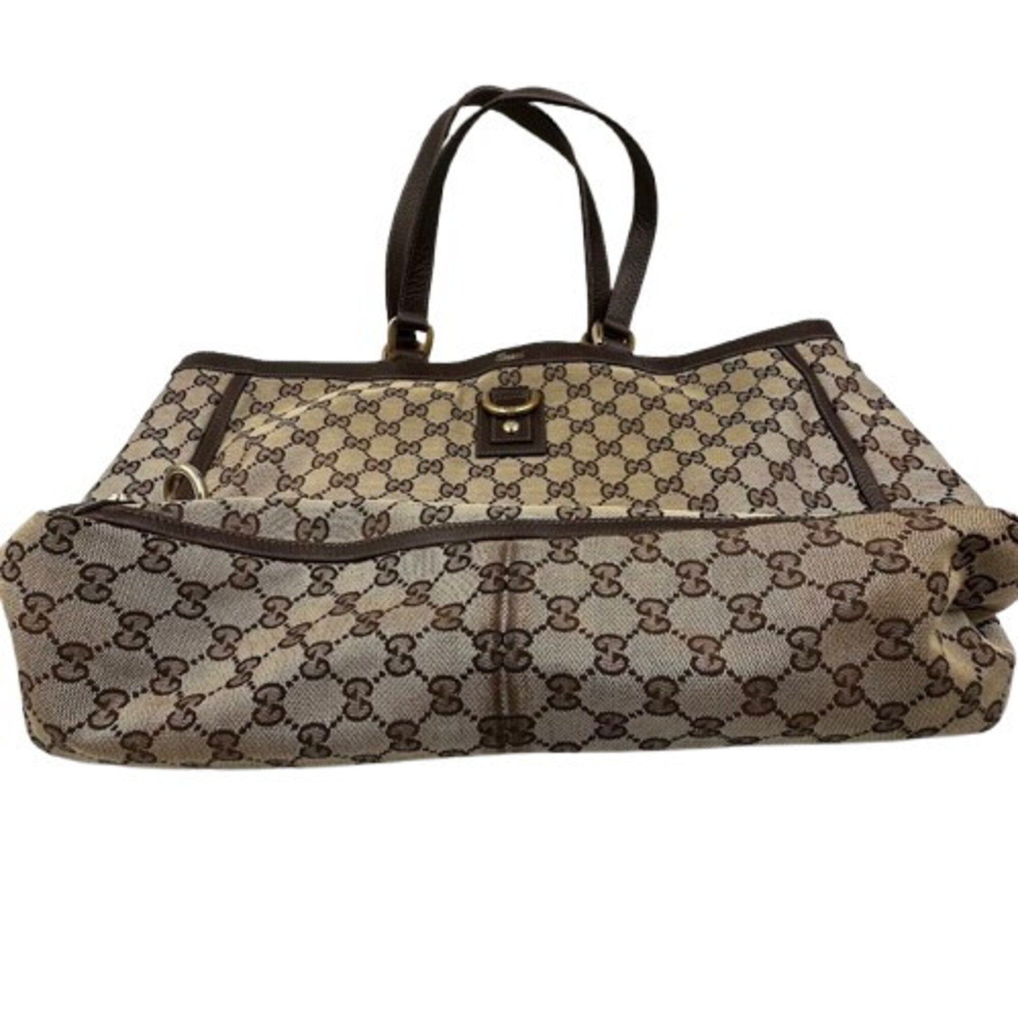 Gucci Brown Canvas Tote Bag (Pre-Owned)