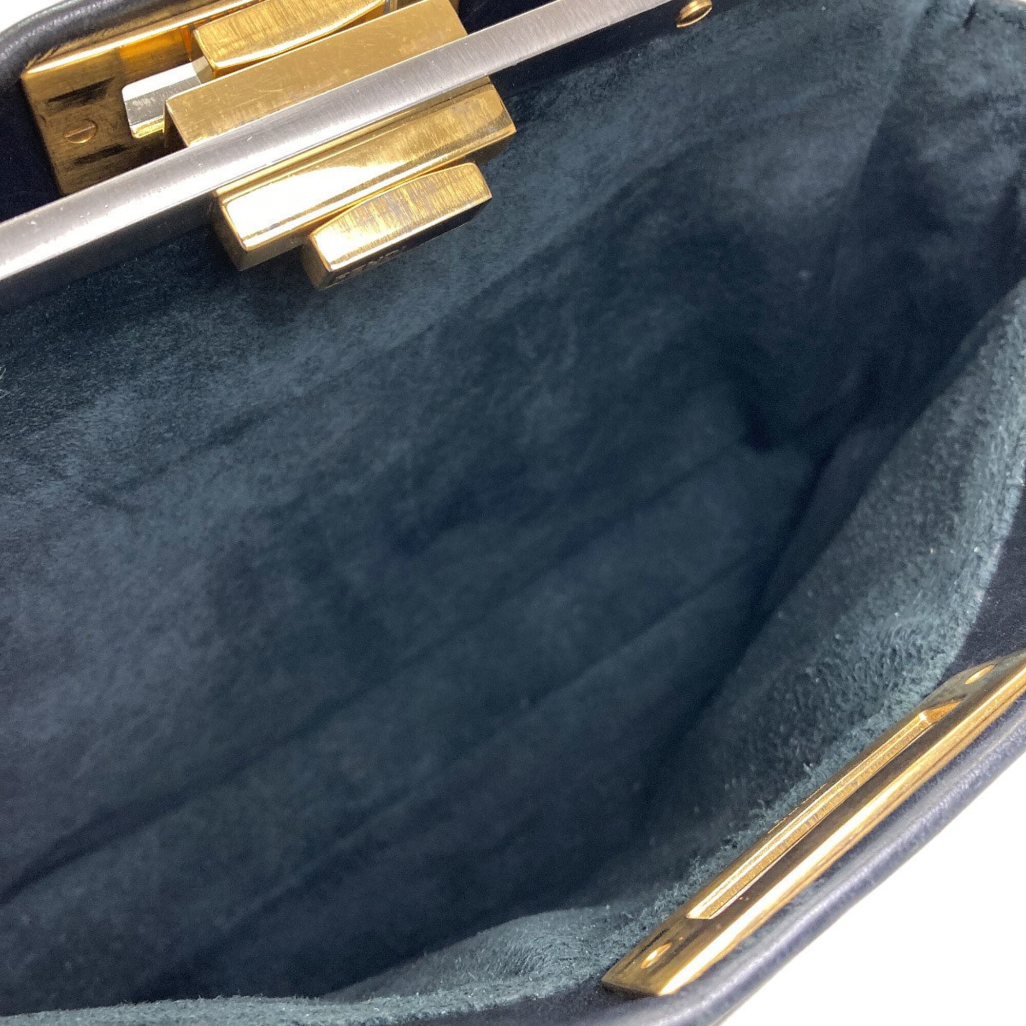 Fendi Peekaboo Black Leather Handbag (Pre-Owned)