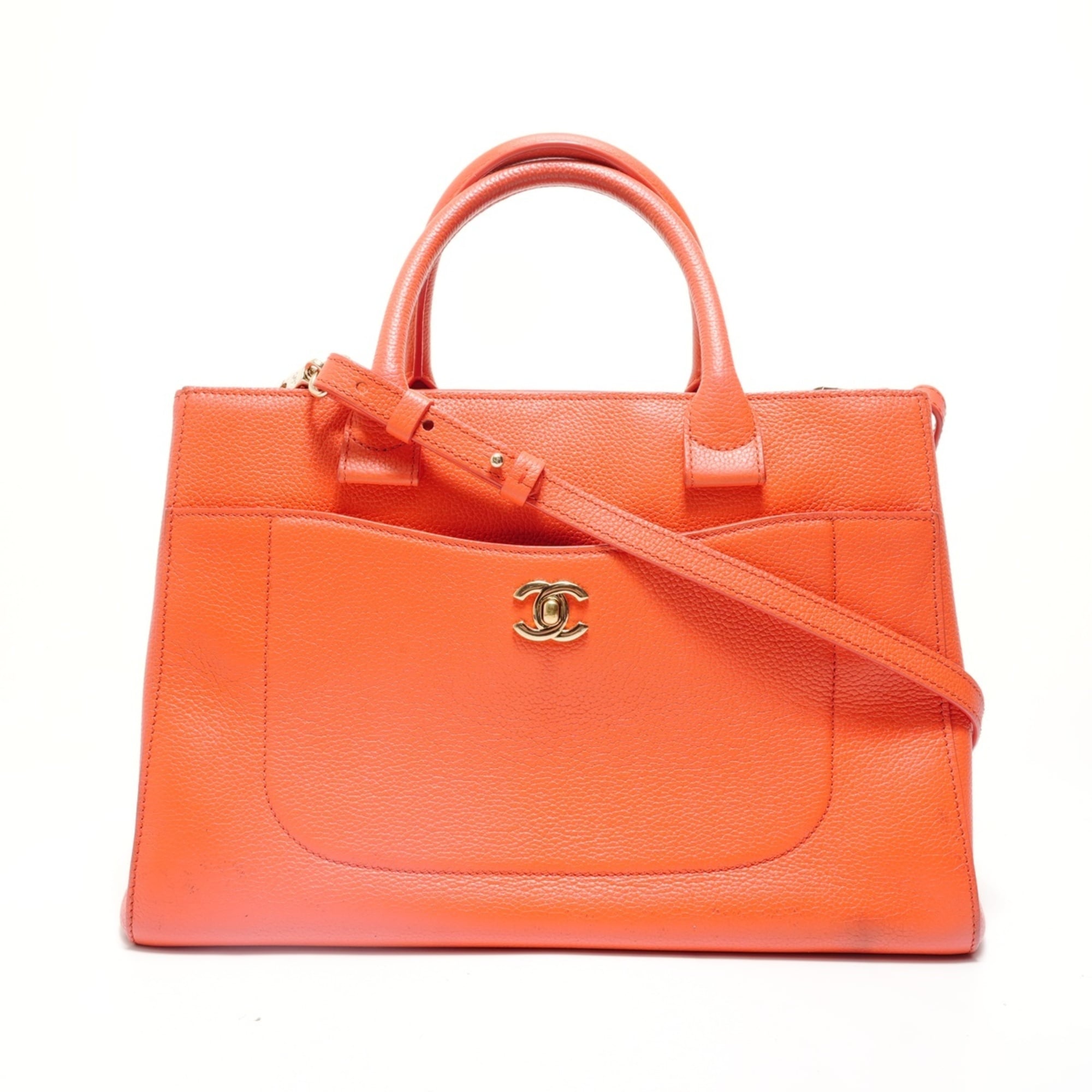 Chanel Orange Handbag (Pre-Owned)