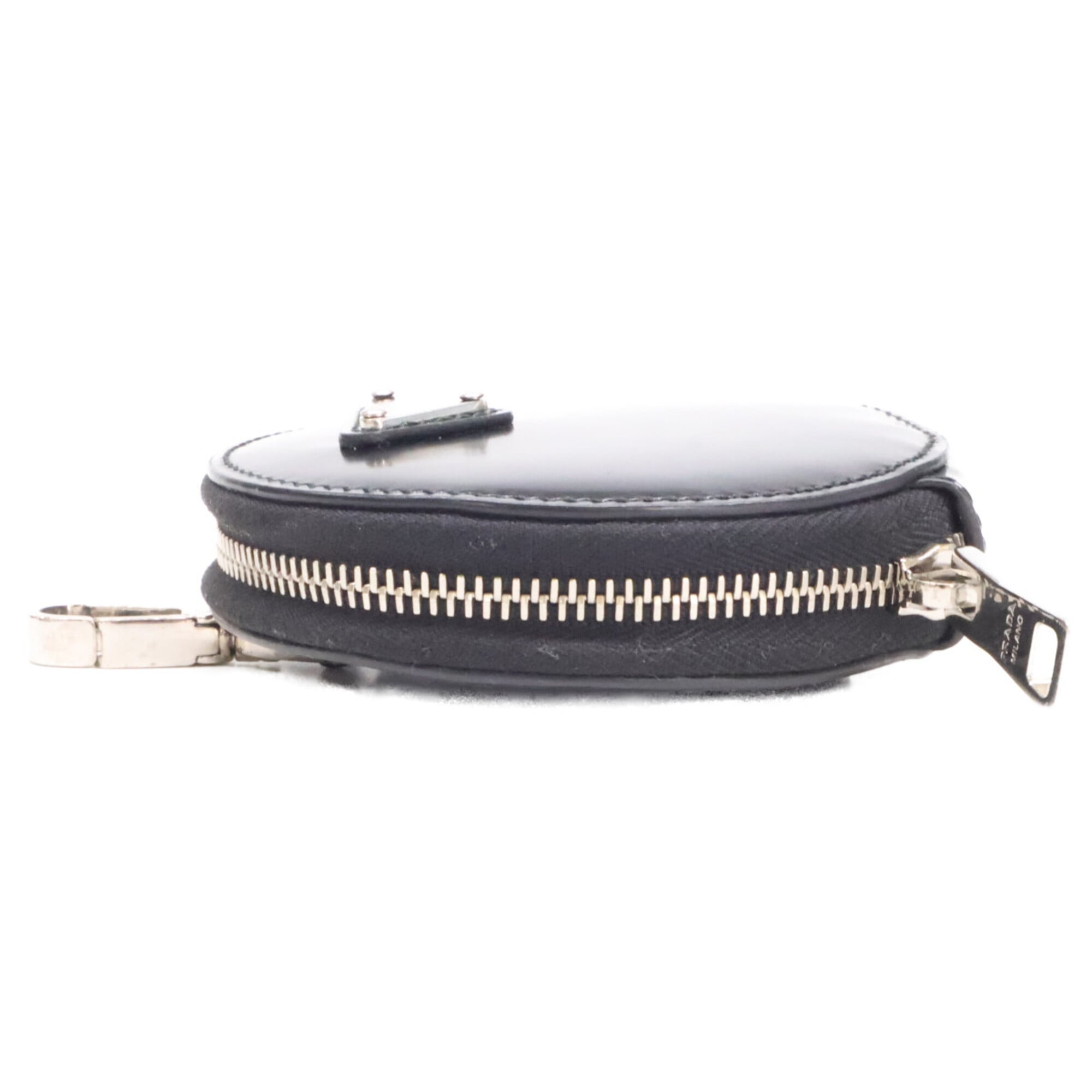 Prada Black Leather Coin Purse/Coin Case (Pre-Owned)