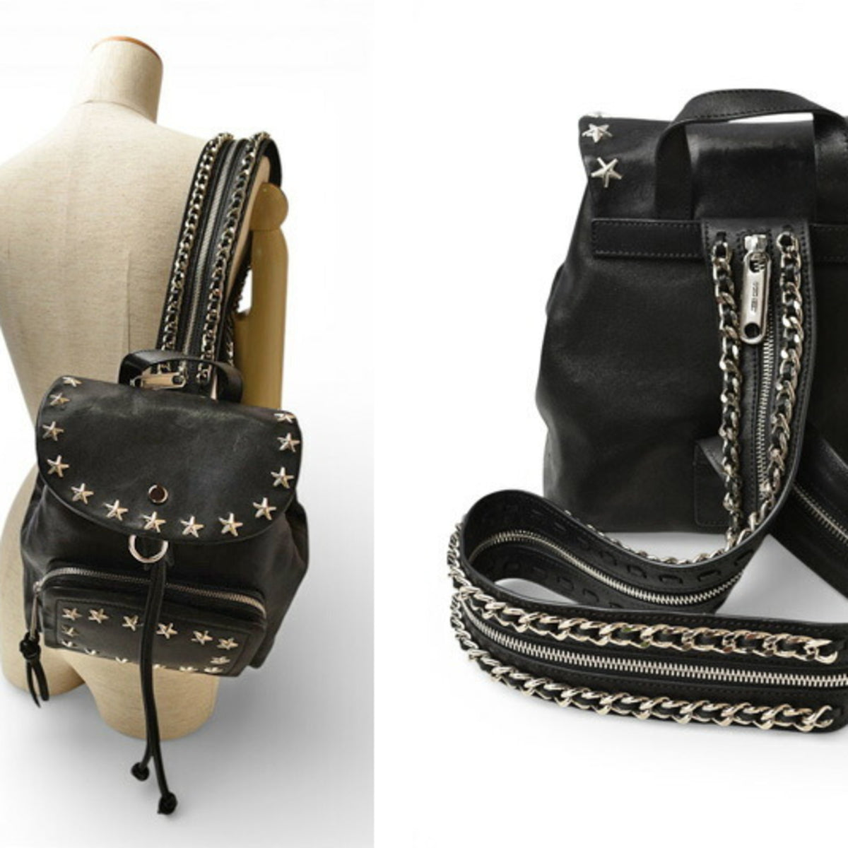 Jimmy Choo Black Leather Backpack (Pre-Owned)