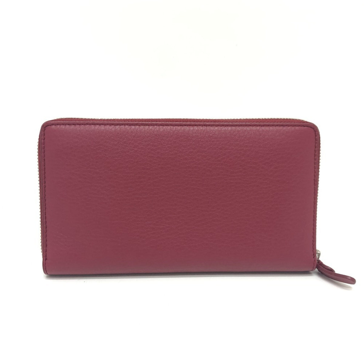 Balenciaga Red Color Leather Long Wallet (Bi-Fold) (Pre-Owned)