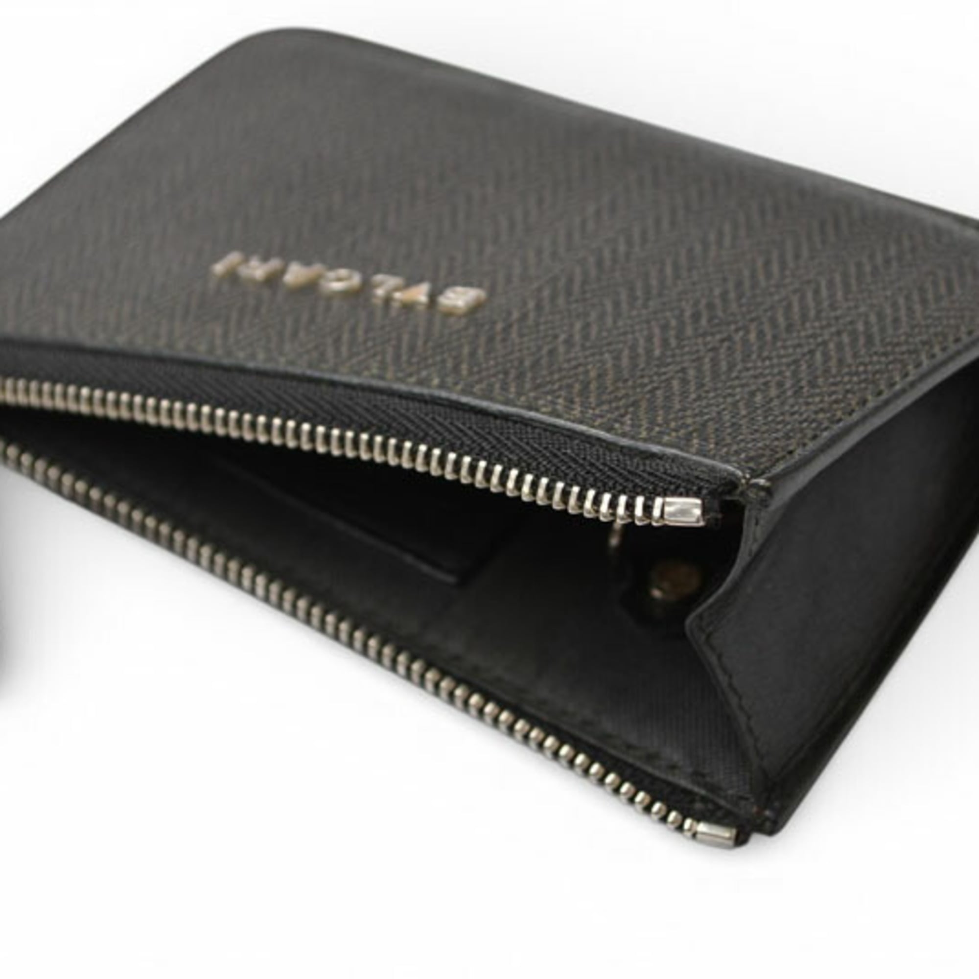 Bvlgari Gray Pvc Coin Purse/Coin Case (Pre-Owned)