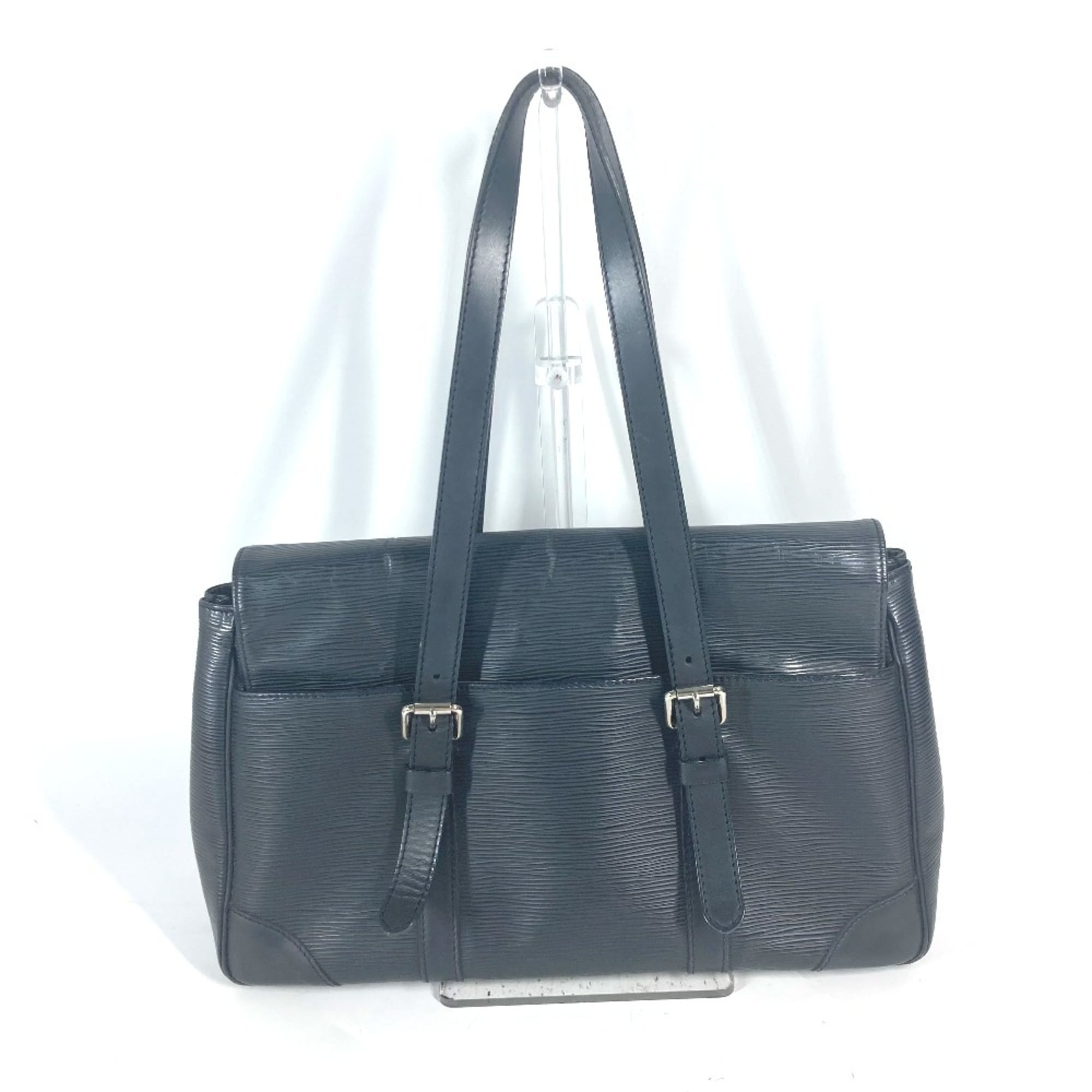 Louis Vuitton Black Noir Epi Leather Shoulder Bag Tote Bag (Pre-Owned)