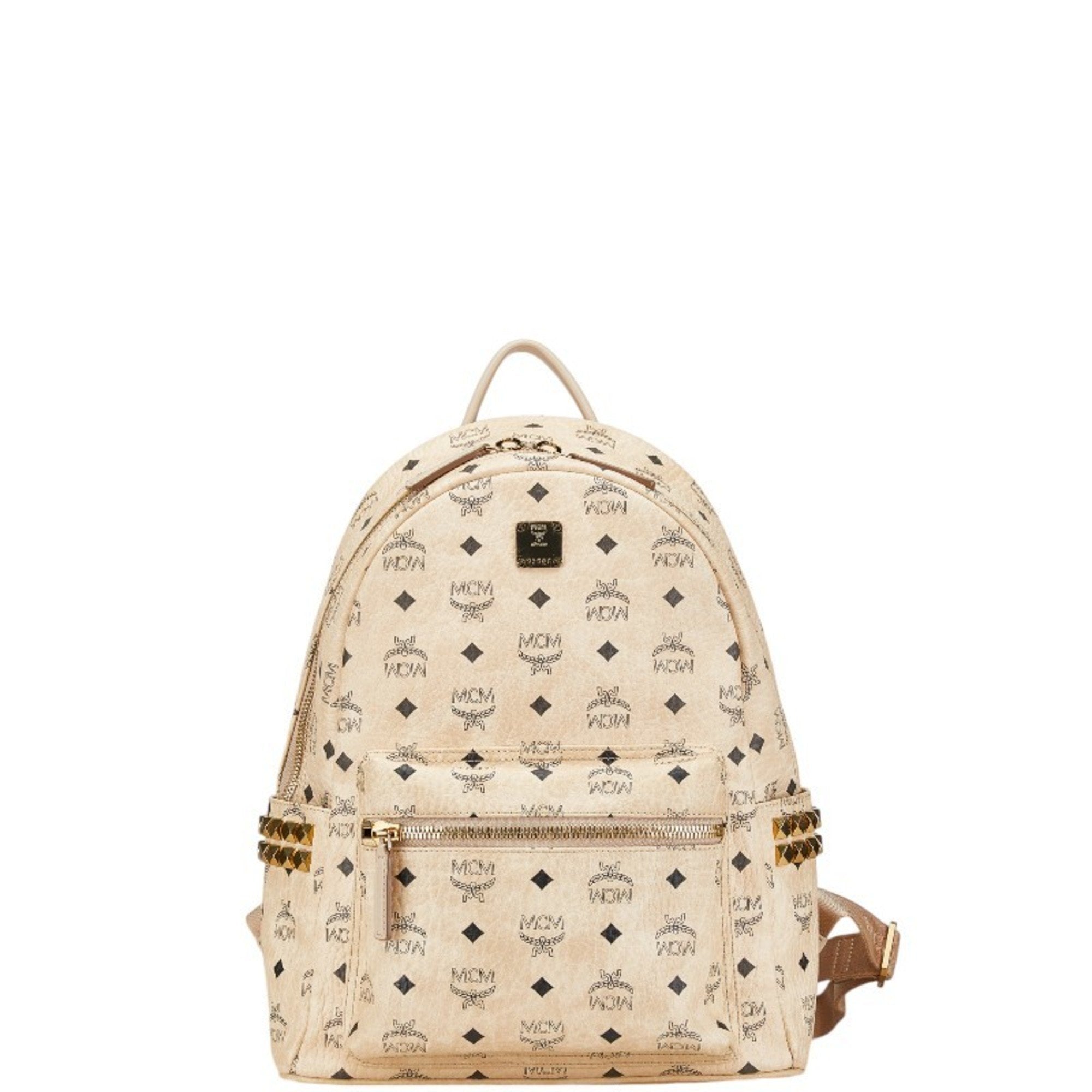 Mcm Beige Pvc Leather Backpack (Pre-Owned)