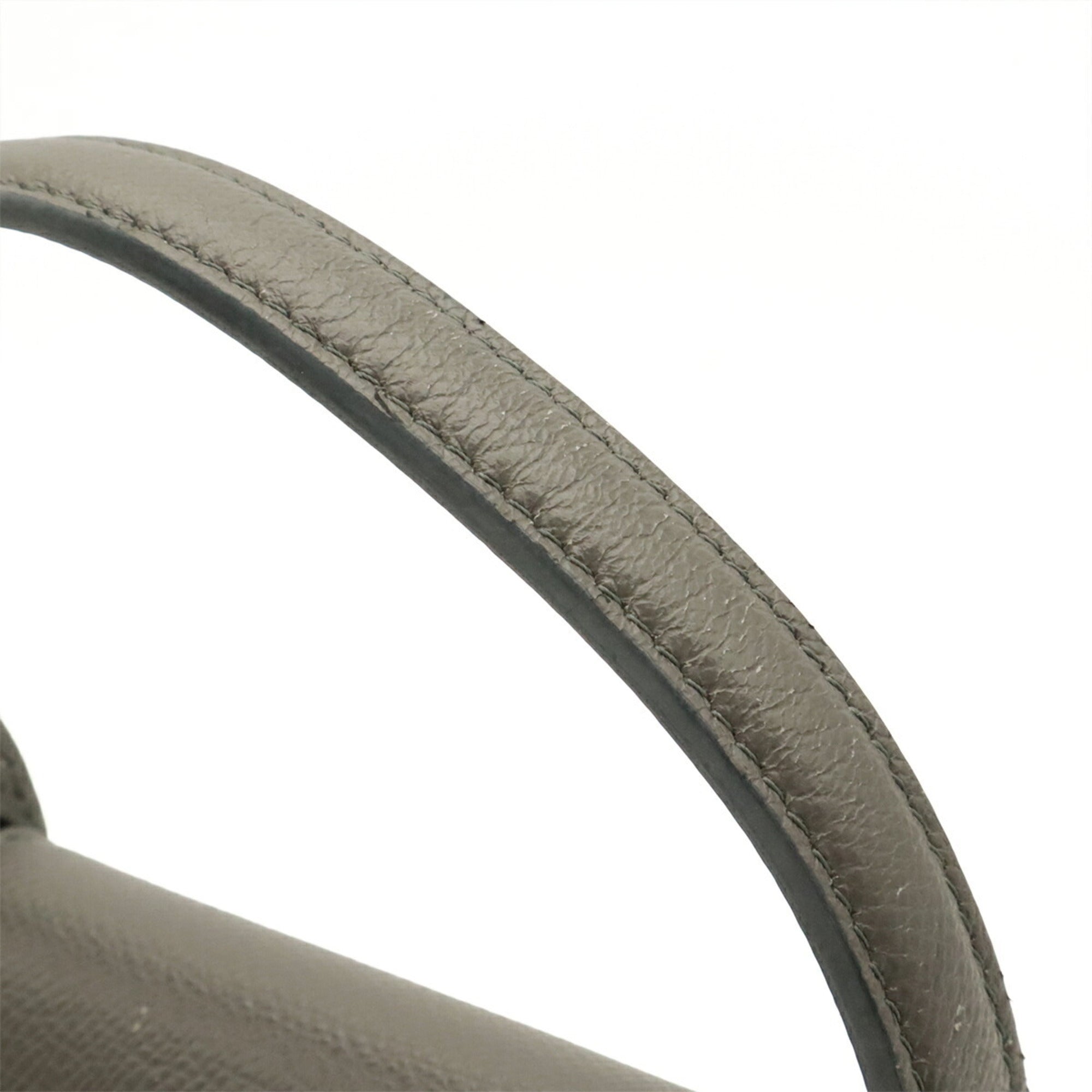 Celine Gray Leather Handbag Shoulder Bag (Pre-Owned)