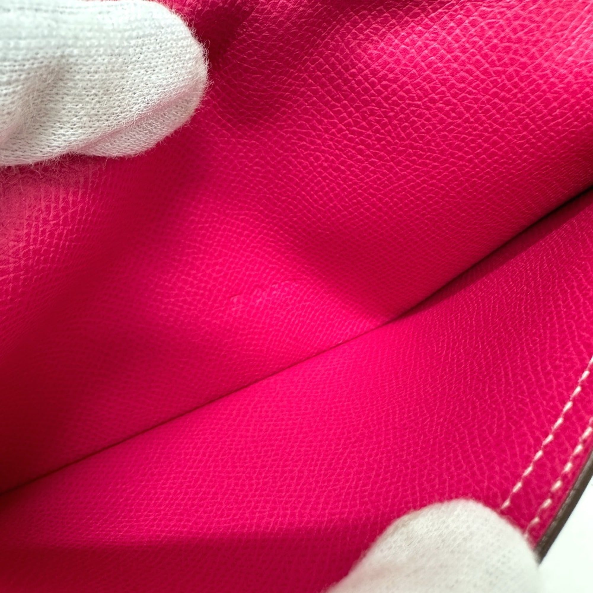 Hermes Pink Epsom Leather Long Wallet (Bi-Fold) (Pre-Owned)