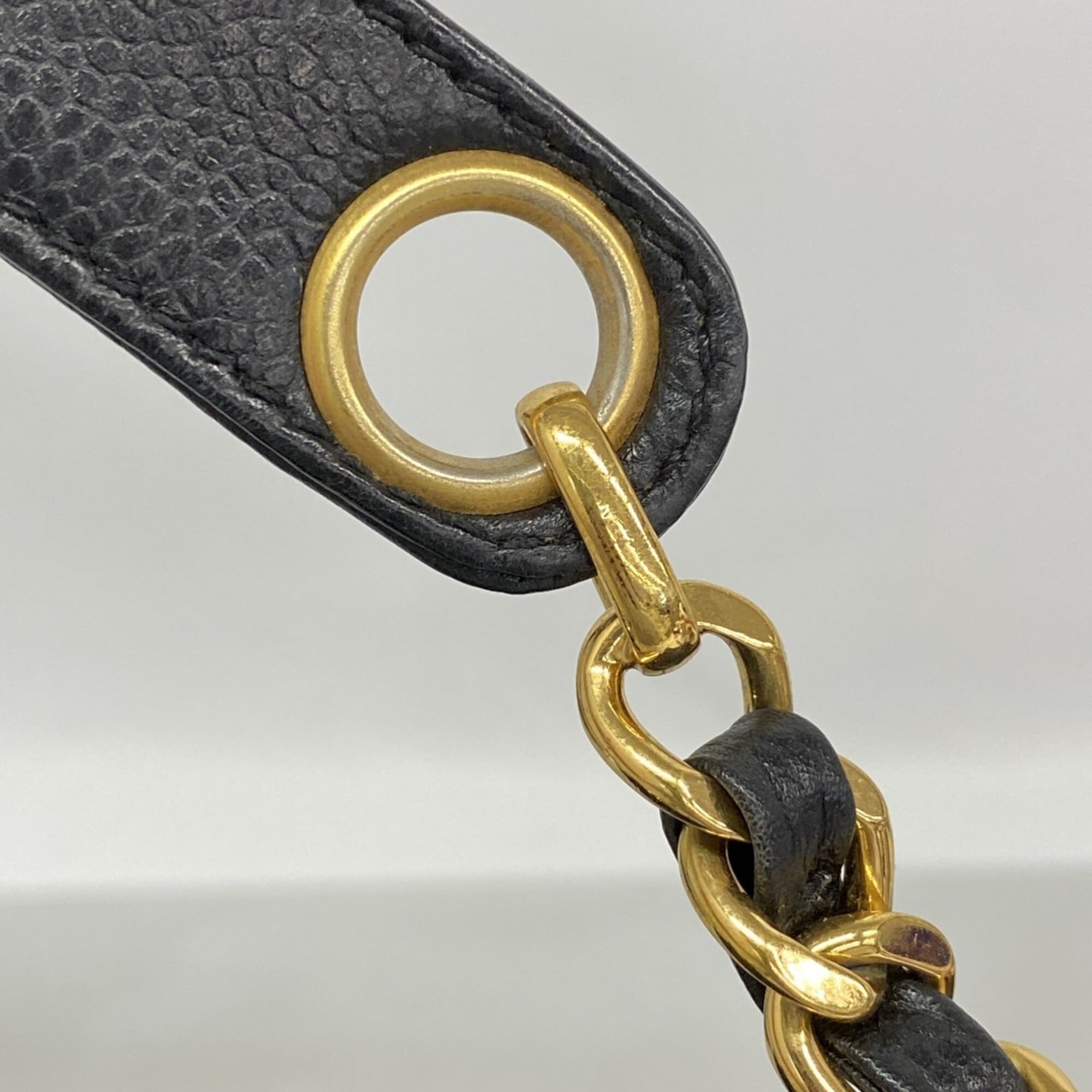 Chanel Black Grained Calfskin Tote Bag (Pre-Owned)