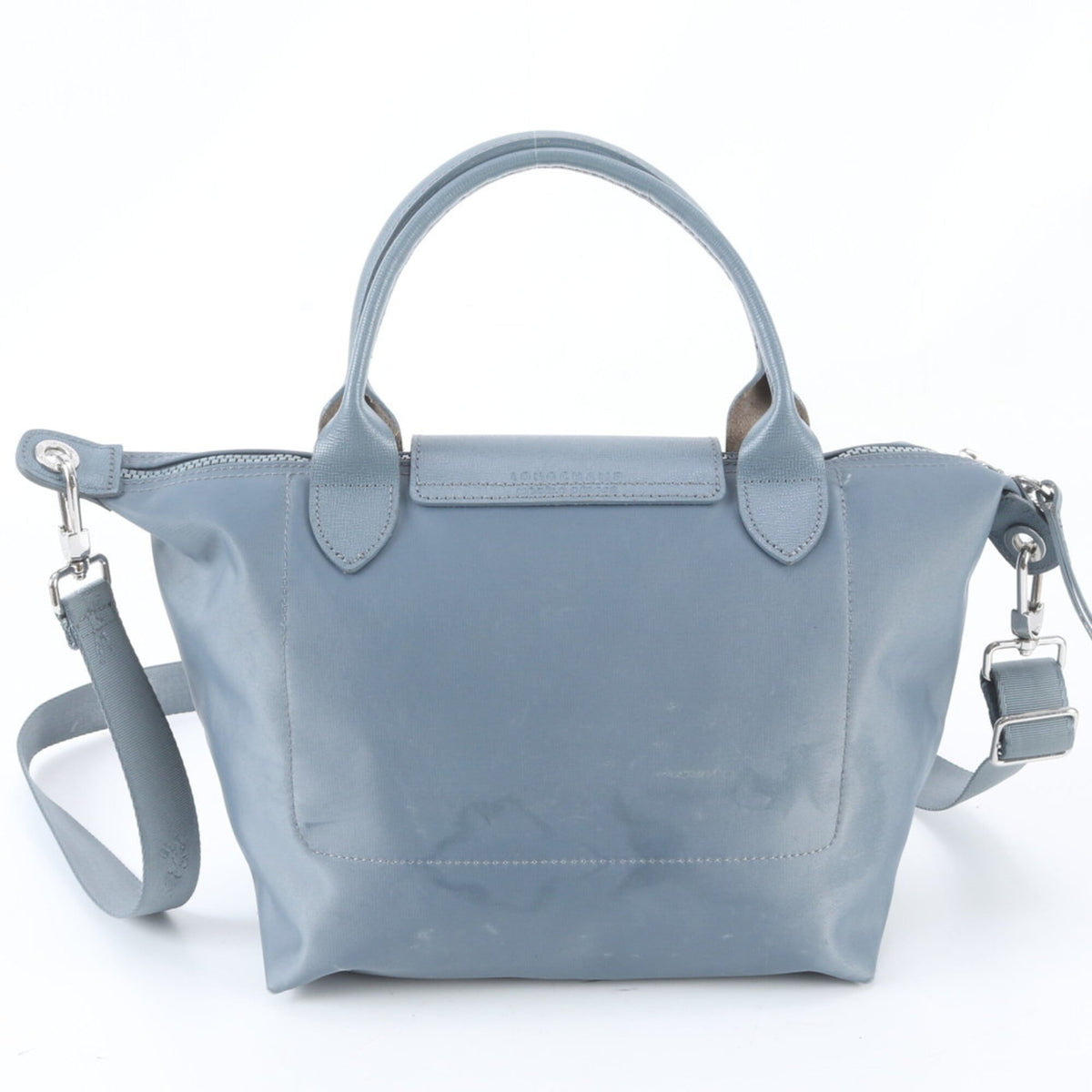Longchamp Le Pliage Leather Nylon Handbag Shoulder Bag (Pre-Owned)