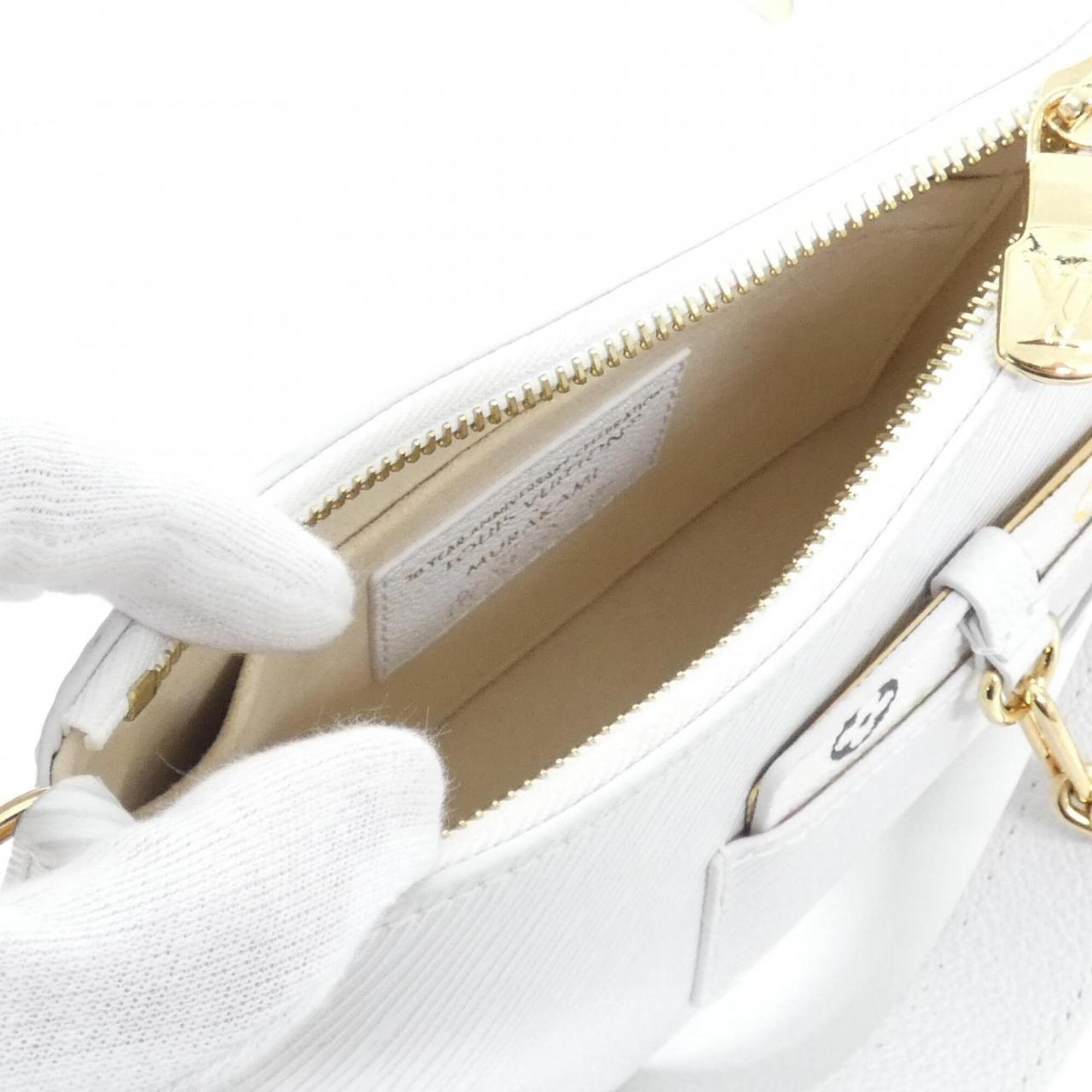 Louis Vuitton Blanc Leather Pouch Shoulder Bag (Pre-Owned)