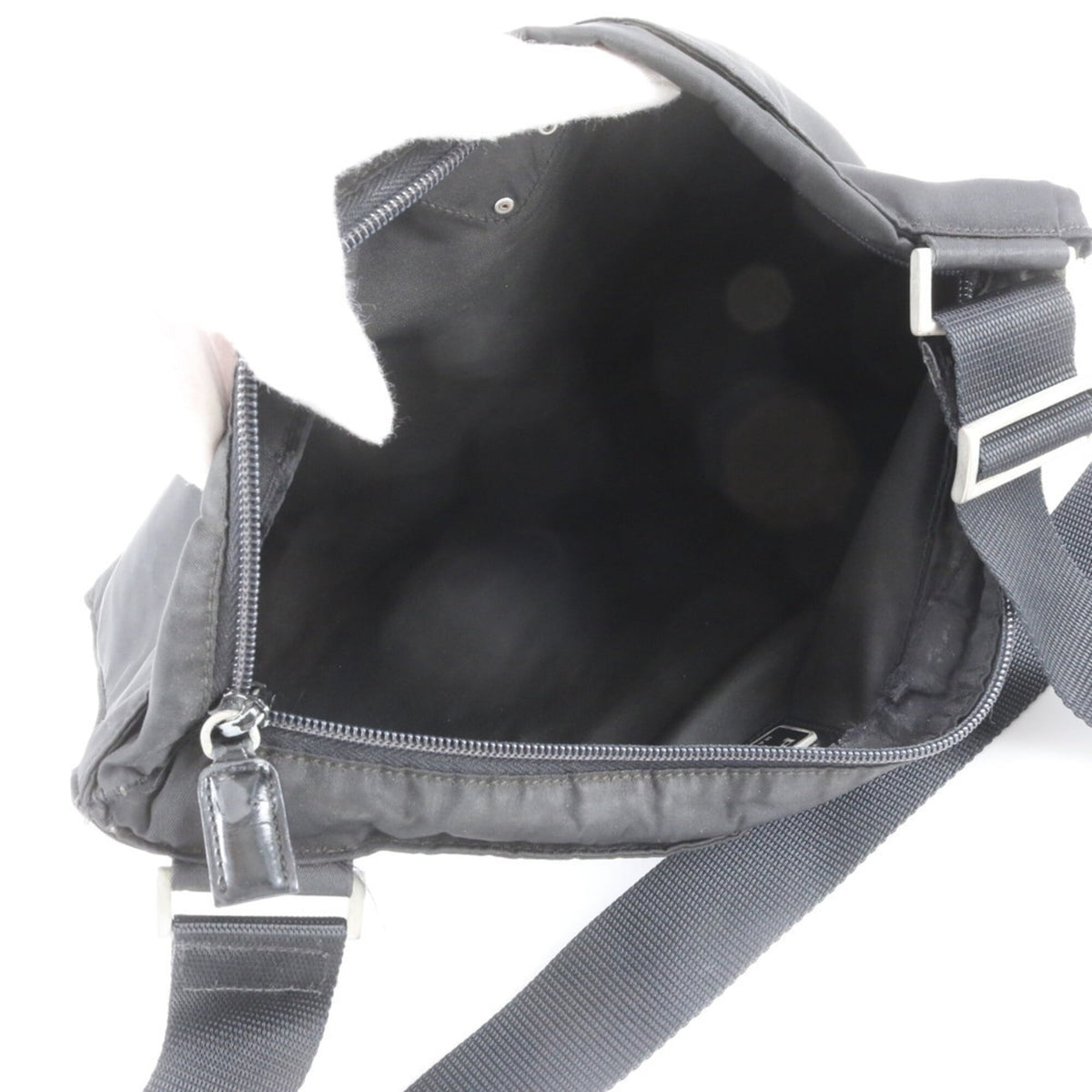 Prada Black Messenger Bag Shoulder Bag (Pre-Owned)