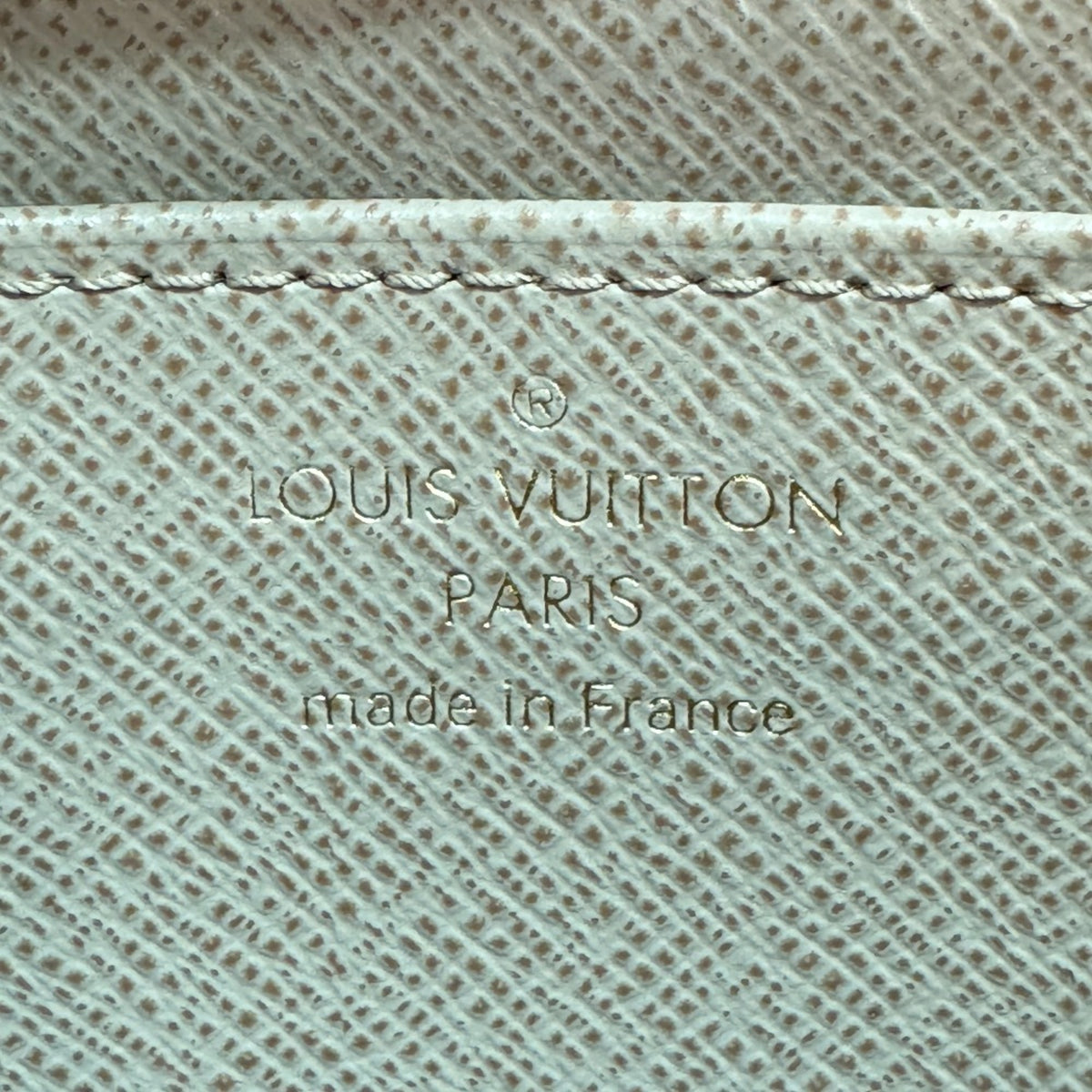 Louis Vuitton Beige Galle Leather Long Wallet (Tri-Fold) (Pre-Owned)