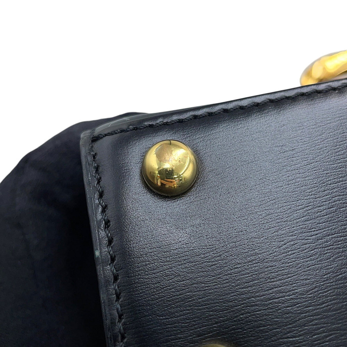 Cartier Panthère Black Leather Handbag Shoulder Bag (Pre-Owned)
