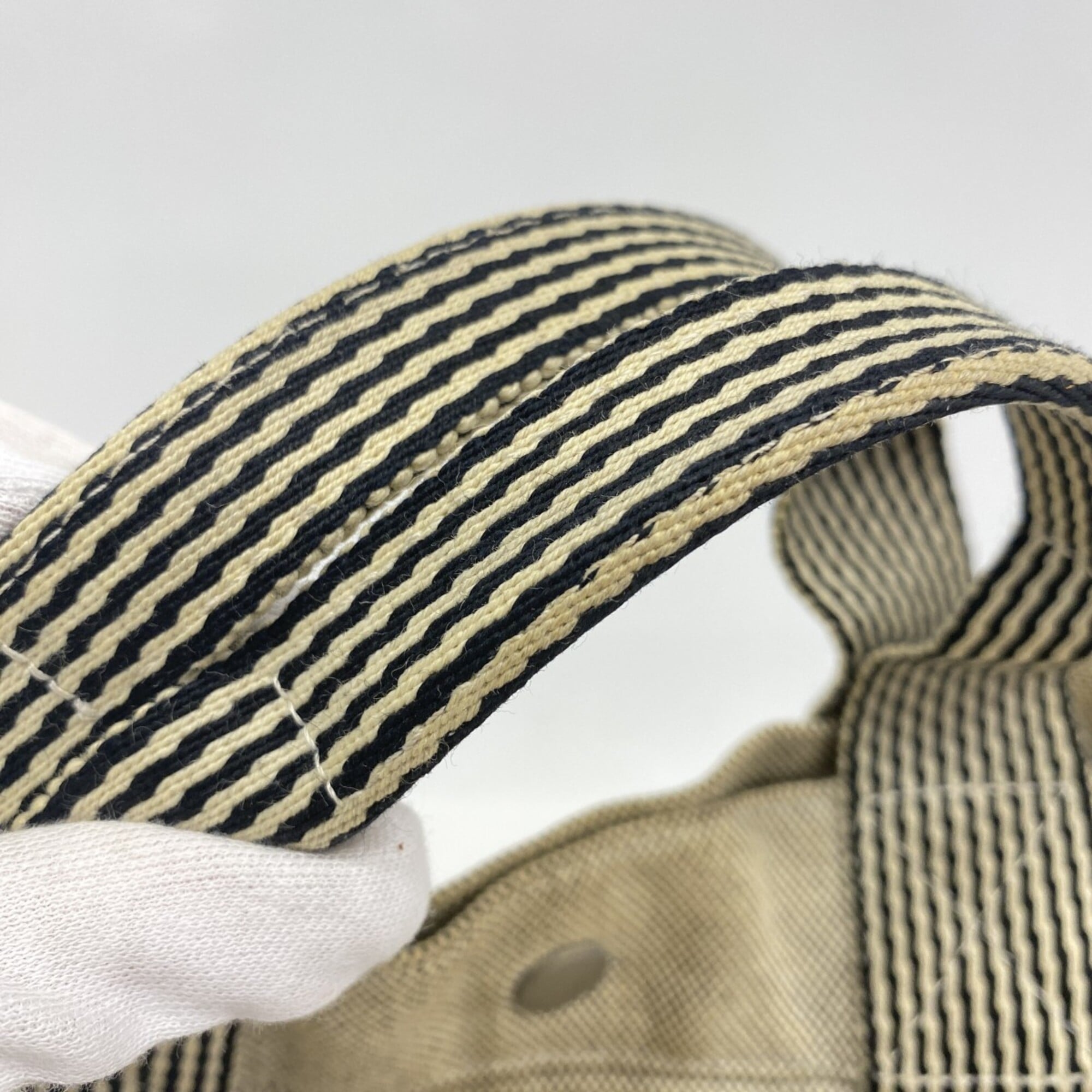 Hermes Gray Canvas Tote Bag (Pre-Owned)