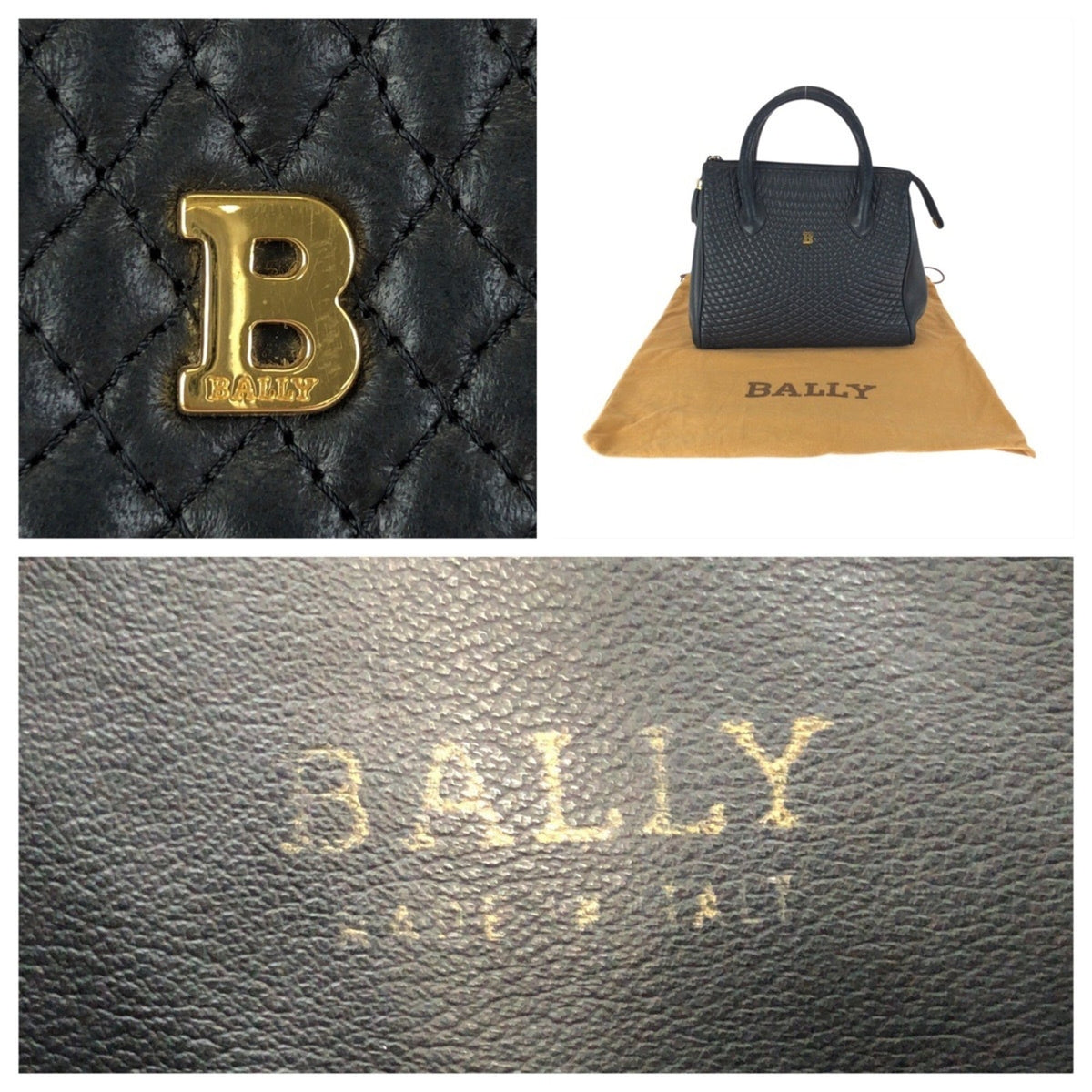 Bally Black Leather Handbag (Pre-Owned)