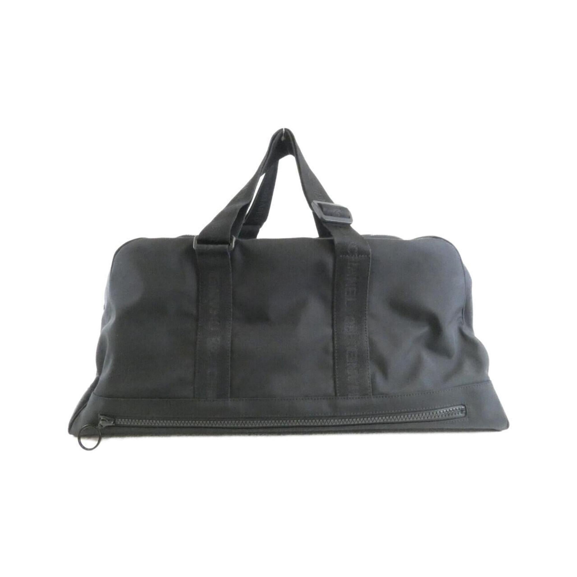 Chanel Black Canvas Shoulder Bag (Pre-Owned)