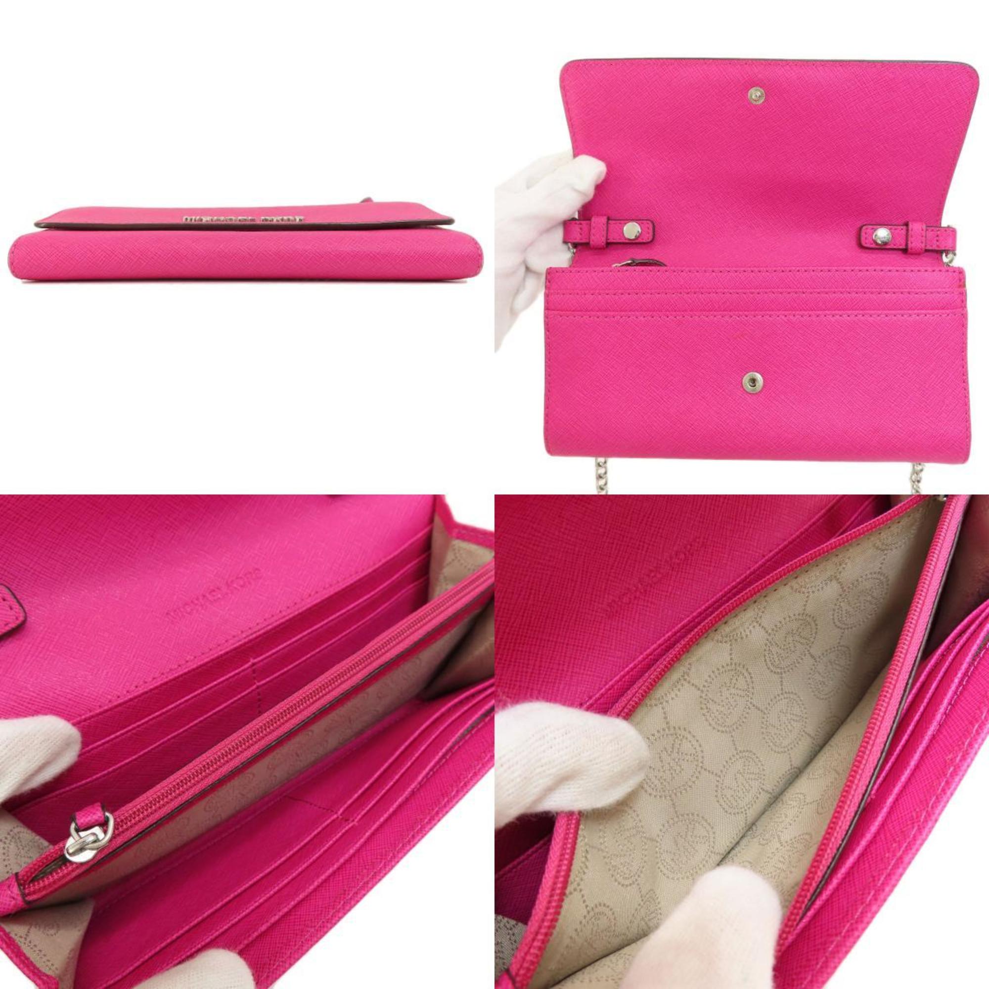 Michael Kors Pink Pvc Chain/Shoulder Wallet (Pre-Owned)