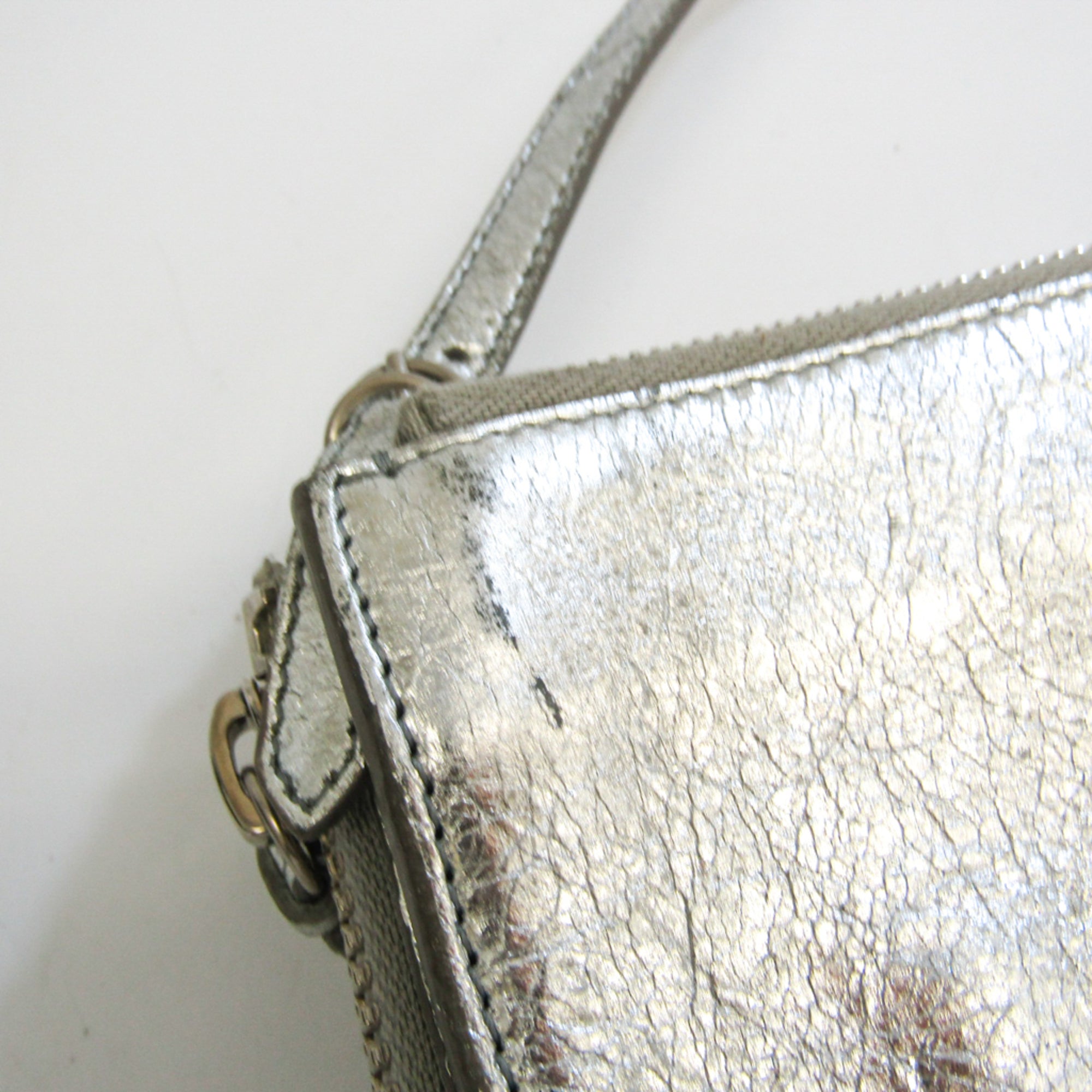 Balenciaga Silver Leather Shoulder Bag (Pre-Owned)