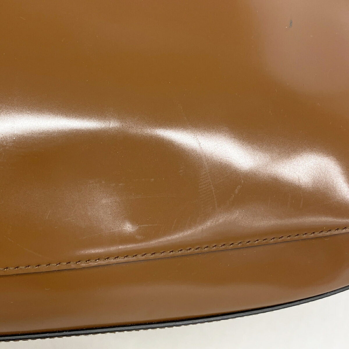 Prada Brown Leather Shoulder Bag (Pre-Owned)
