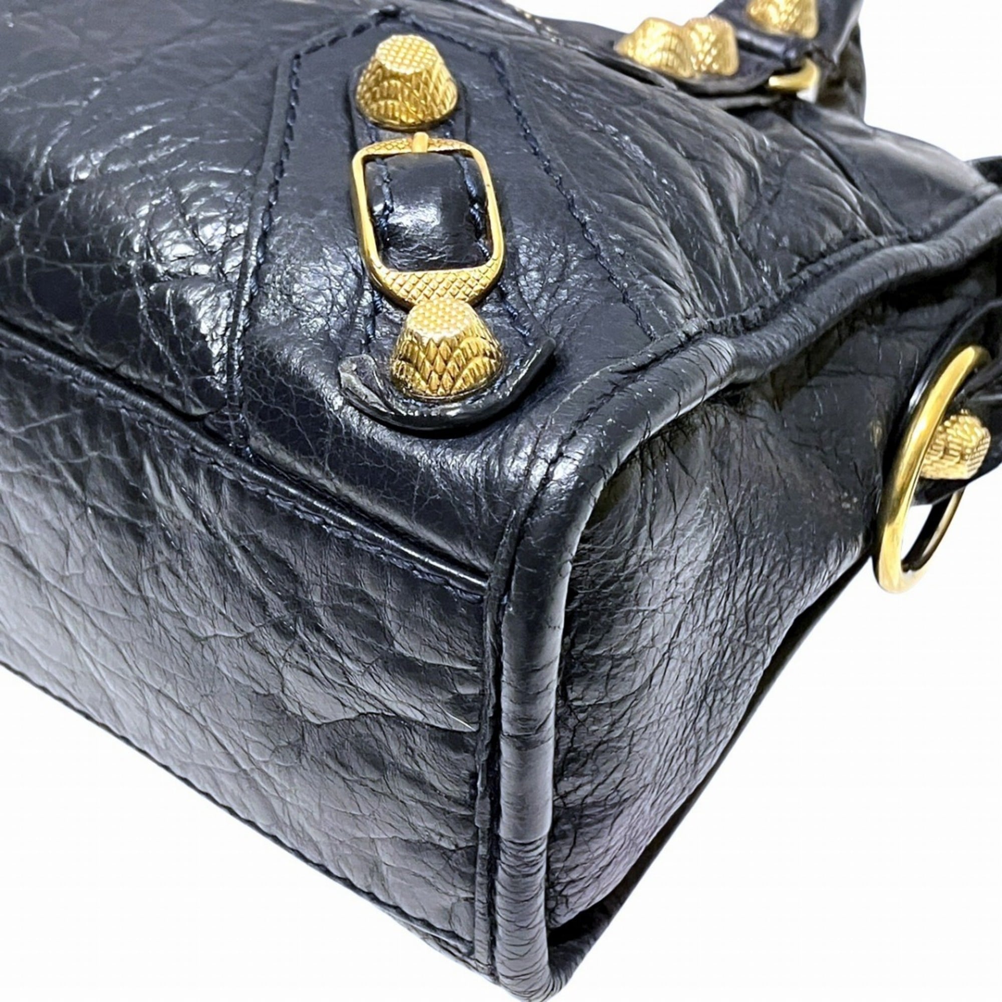 Balenciaga Navy Leather Handbag (Pre-Owned)