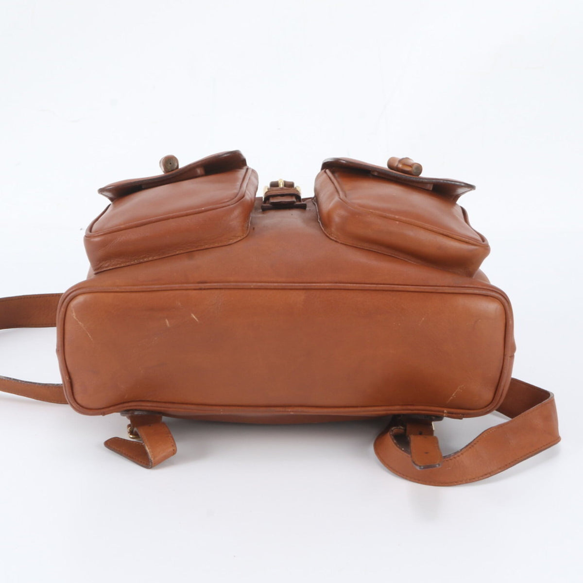 Gucci Brown Leather Backpack Shoulder Bag (Pre-Owned)
