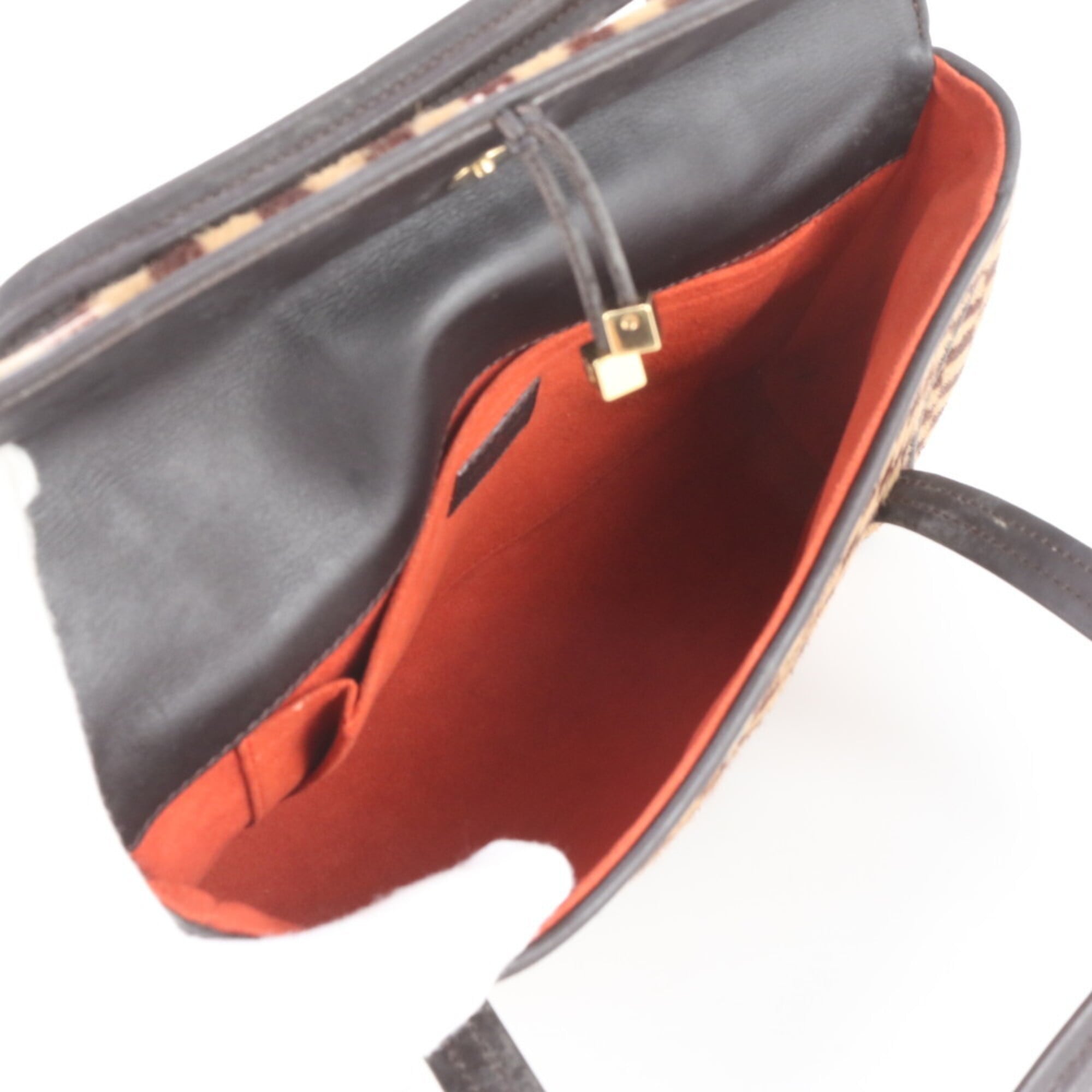 Louis Vuitton Brown Leather Handbag Shoulder Bag Tote Bag (Pre-Owned)