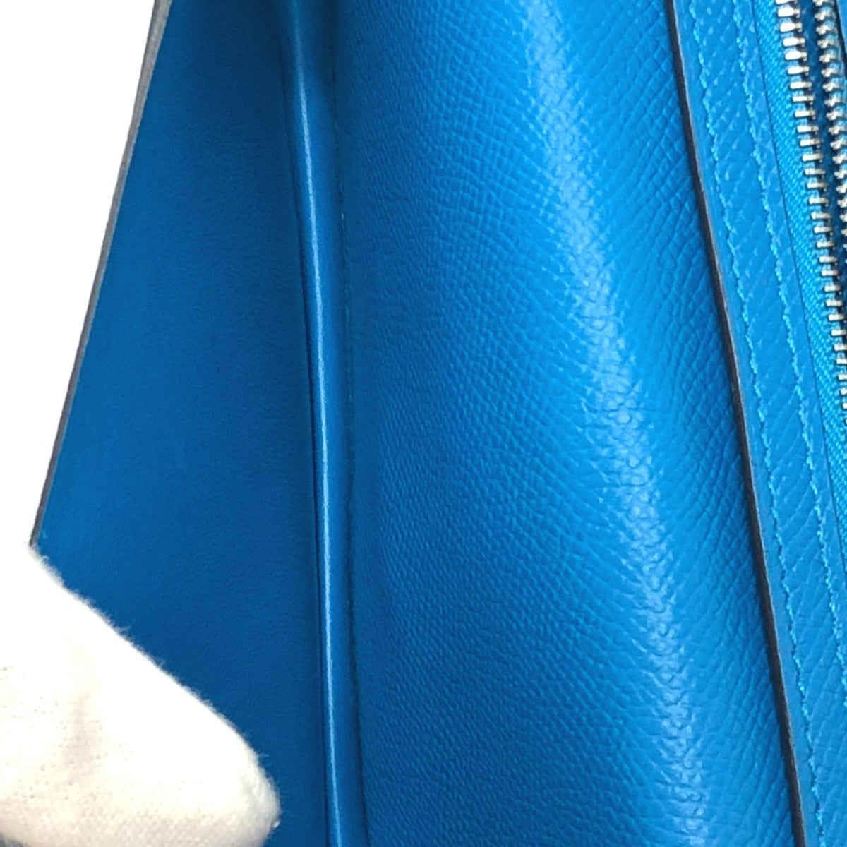 Hermes Blue Epsom Leather Long Wallet (Bi-Fold) (Pre-Owned)