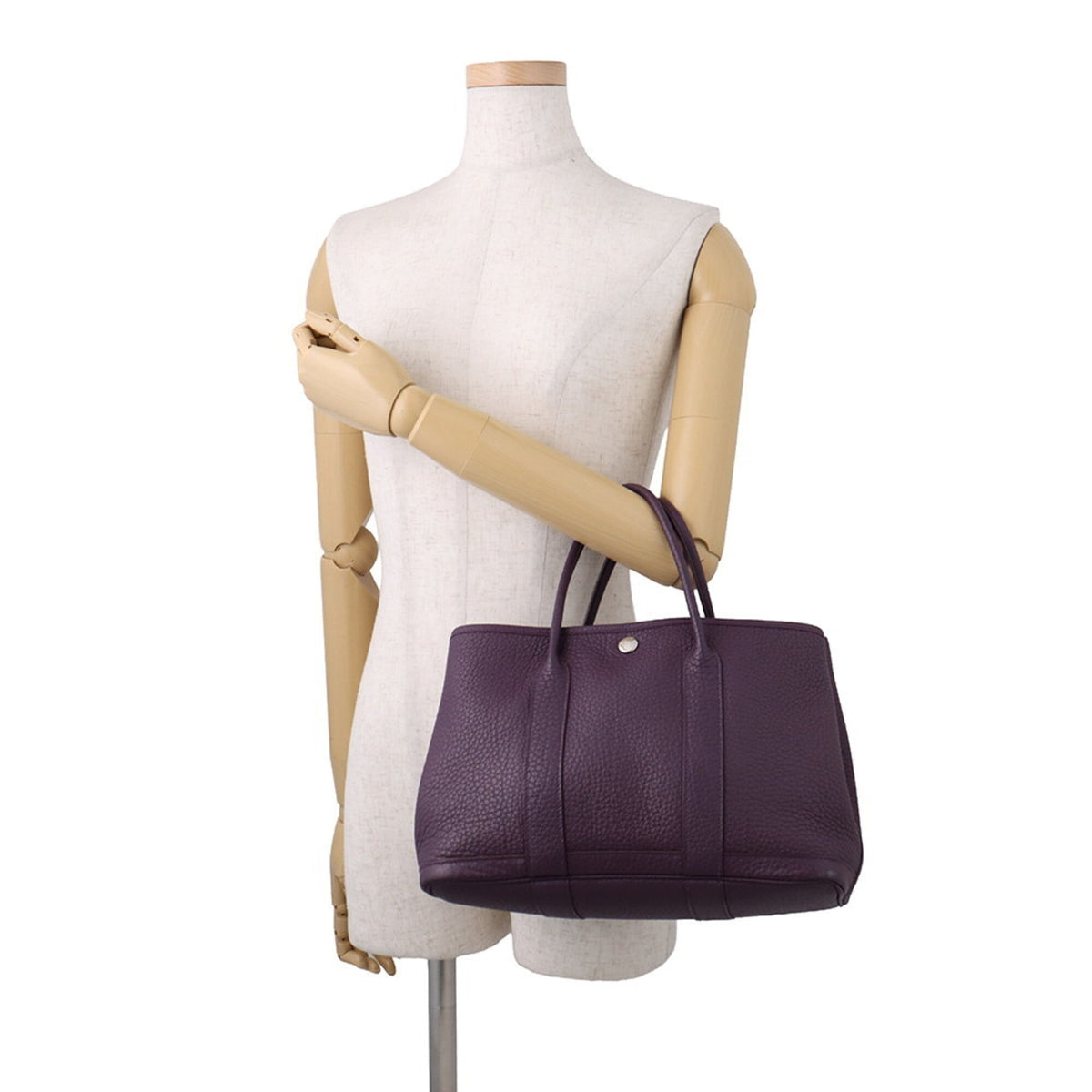 Hermes Cassis Buffalo Leather Handbag Tote Bag (Pre-Owned)