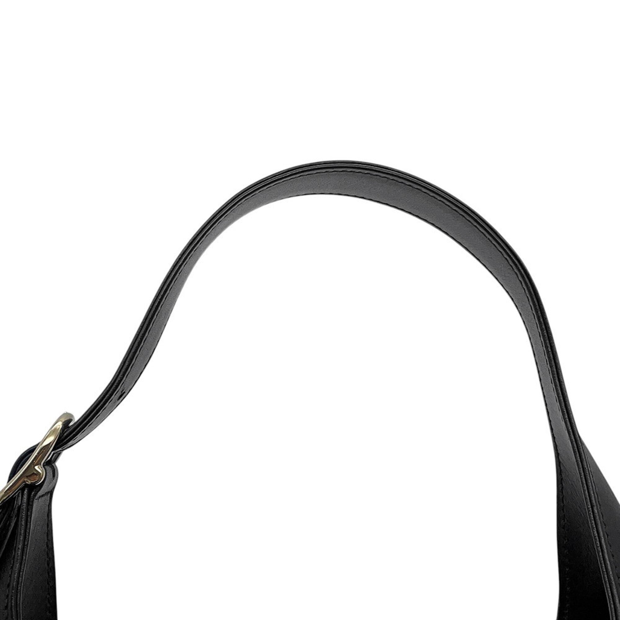 Gucci Black Leather Handbag Shoulder Bag (Pre-Owned)