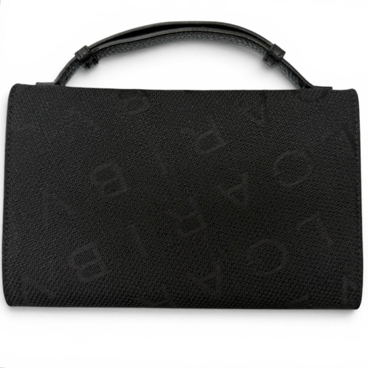 Bvlgari Black Canvas Leather Chain/Shoulder Wallet (Pre-Owned)
