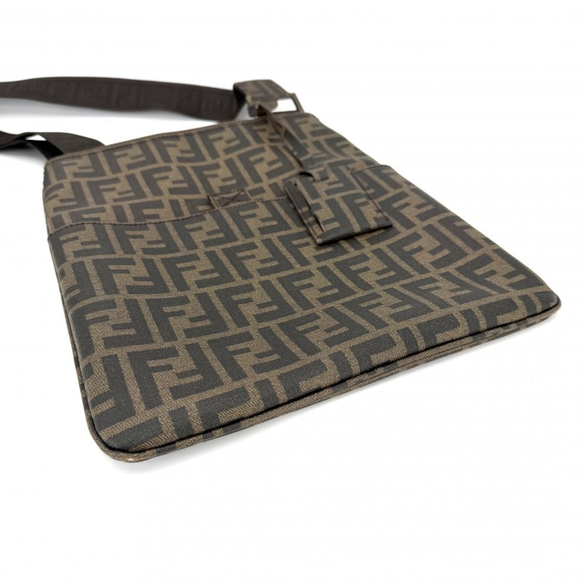 Fendi Brown Coated Canvas Shoulder Bag (Pre-Owned)