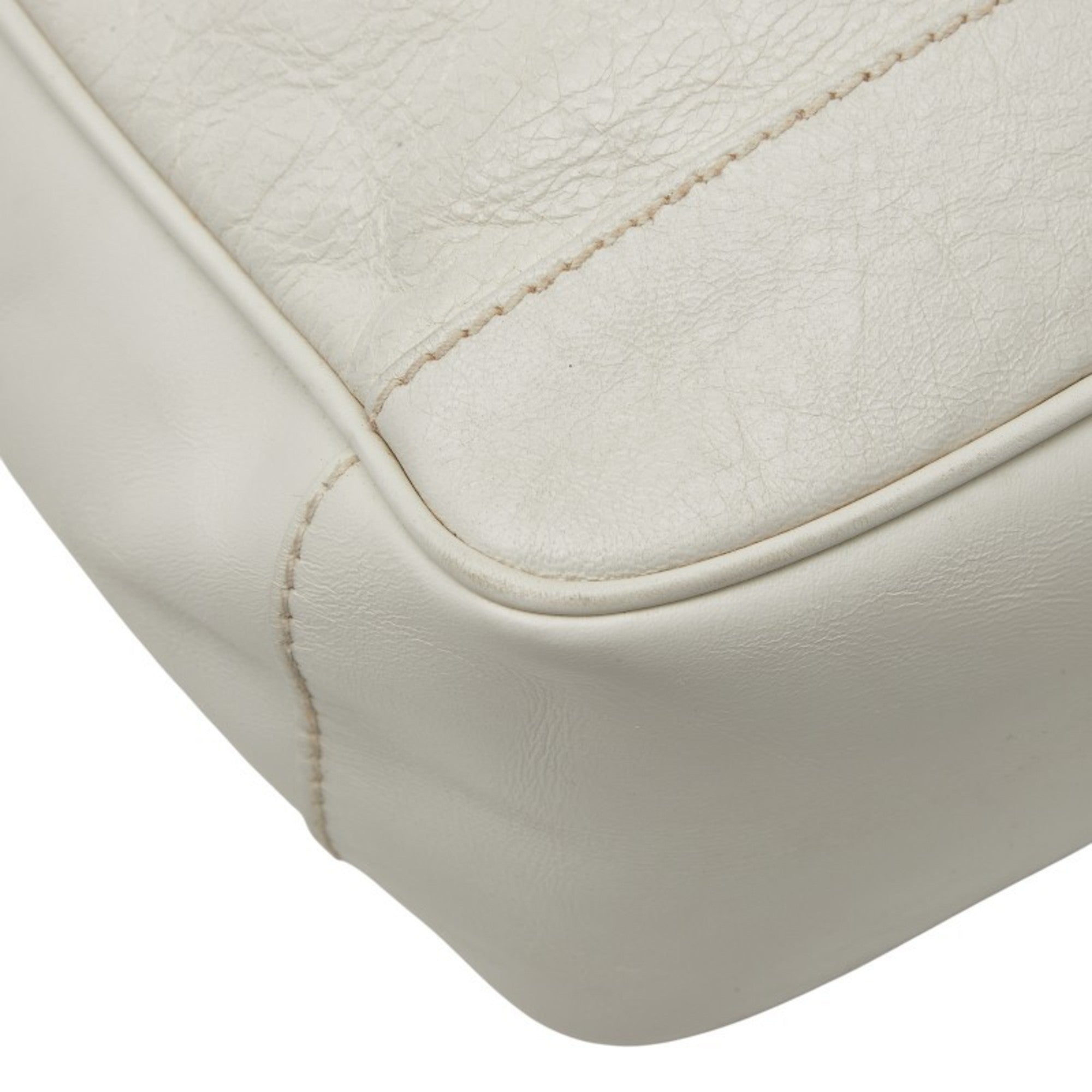 Balenciaga White Leather Shoulder Bag (Pre-Owned)