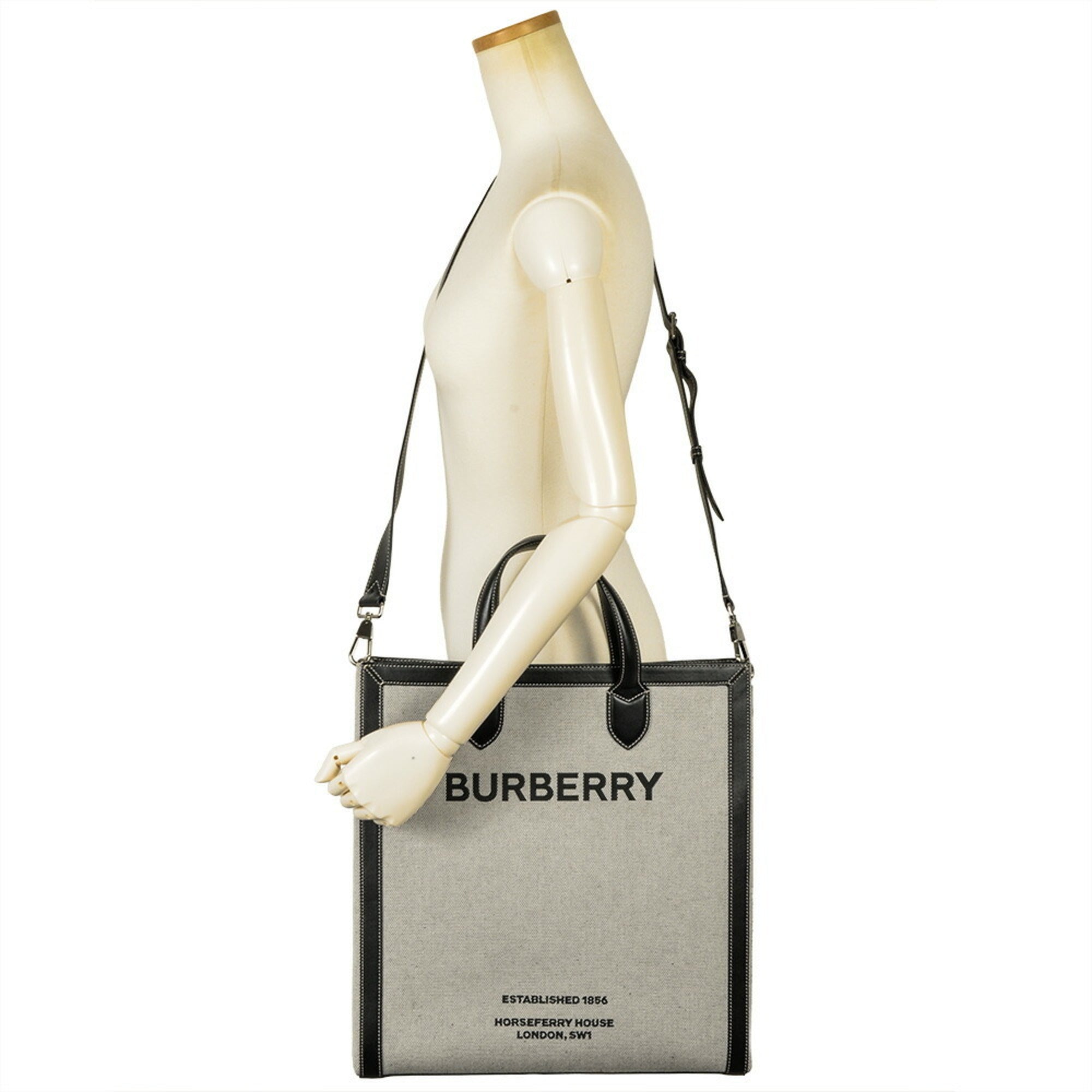 Burberry Black Canvas Shoulder Bag (Pre-Owned)