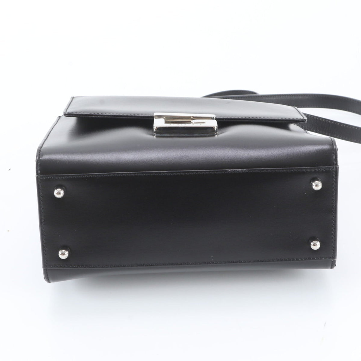 Gucci Black Leather Handbag Shoulder Bag (Pre-Owned)