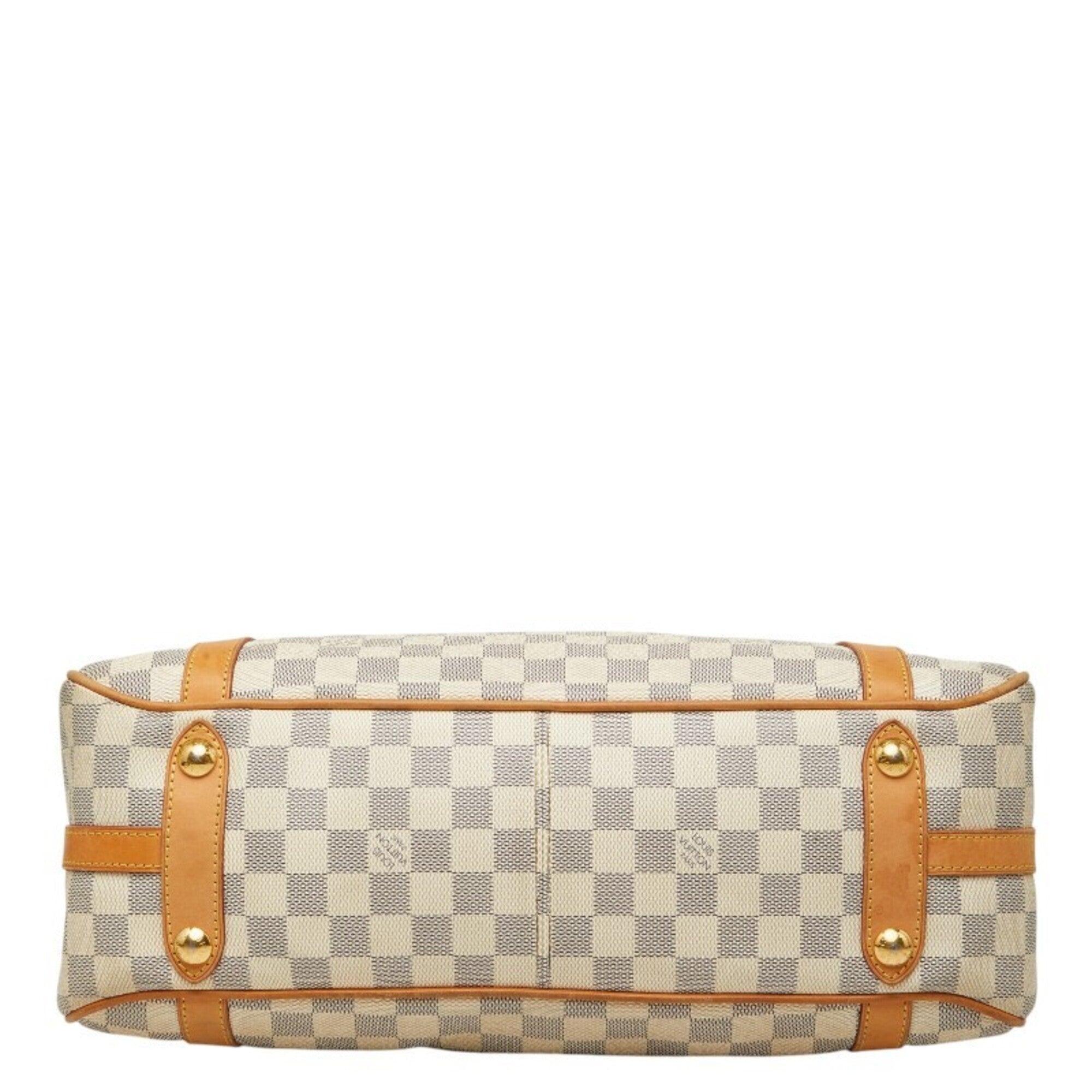 Louis Vuitton White Pvc Leather Shoulder Bag Tote Bag (Pre-Owned)