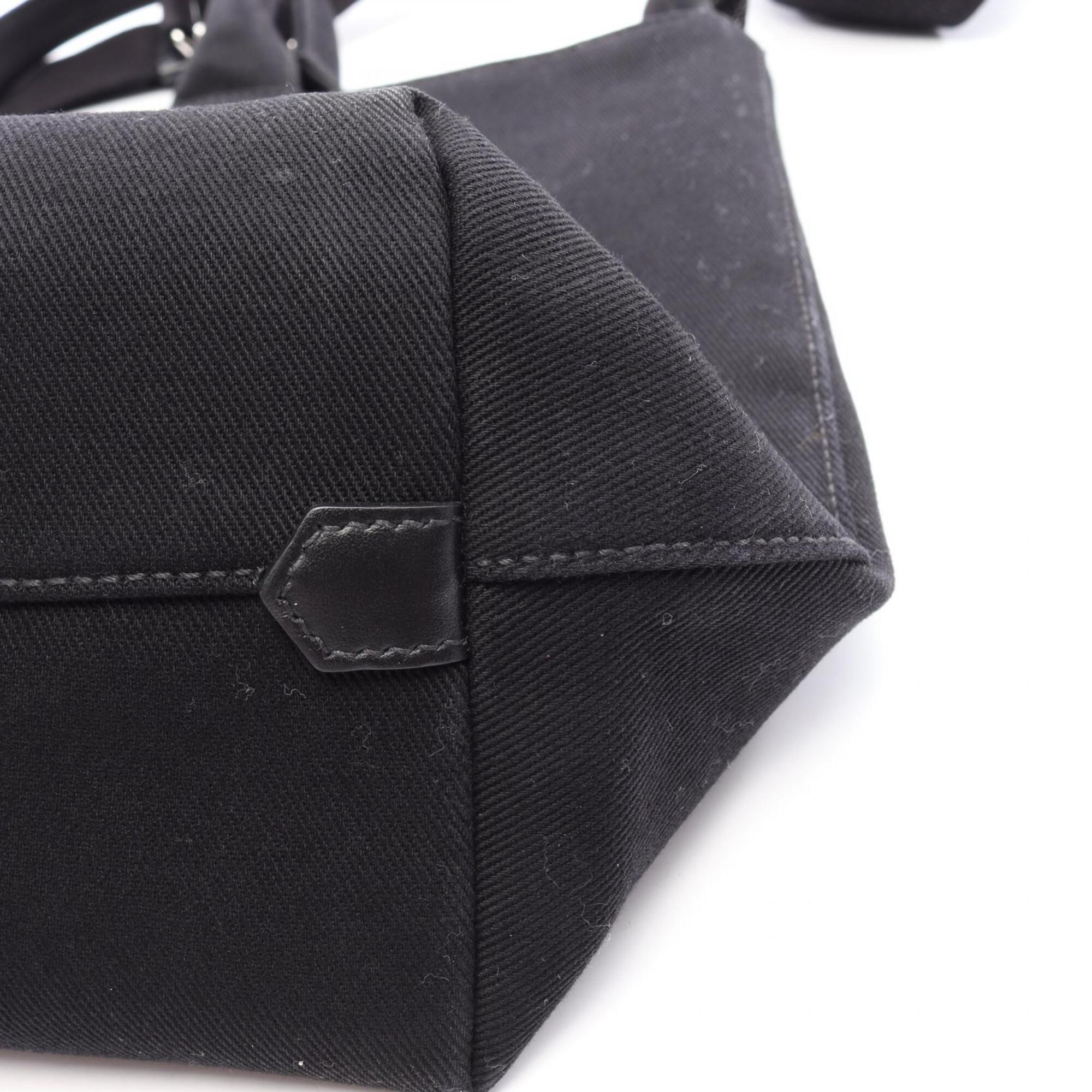 Prada Black Canvas Handbag Tote Bag (Pre-Owned)