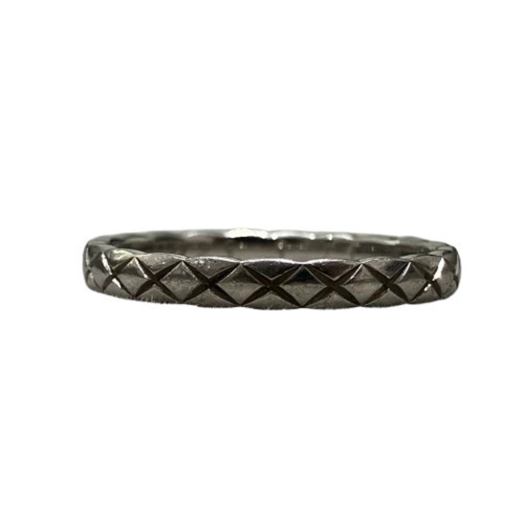 Chanel Platinum Platinum 950 Band Ring (Pre-Owned)