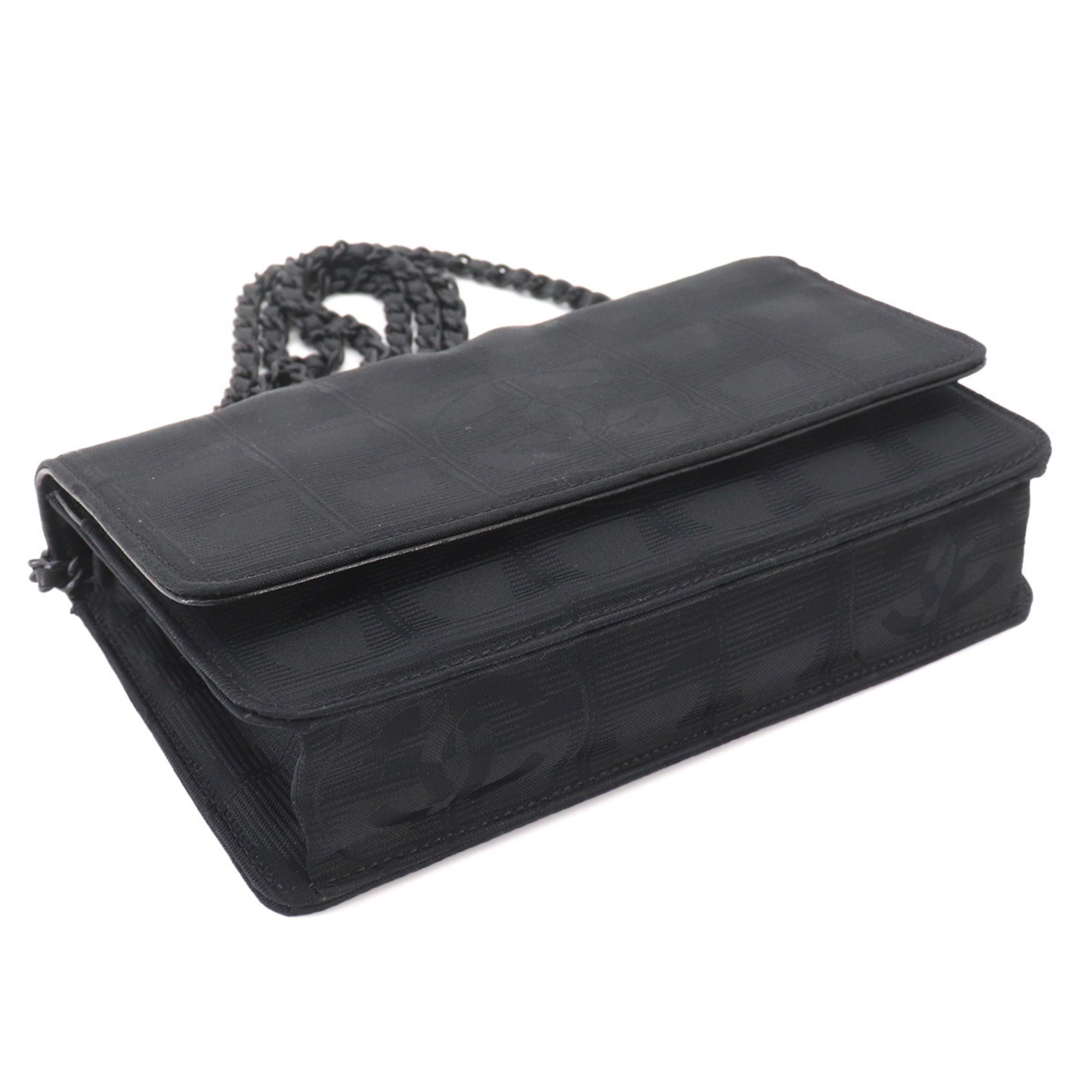 Chanel Black New Travel Line Chain/Shoulder Wallet (Pre-Owned)
