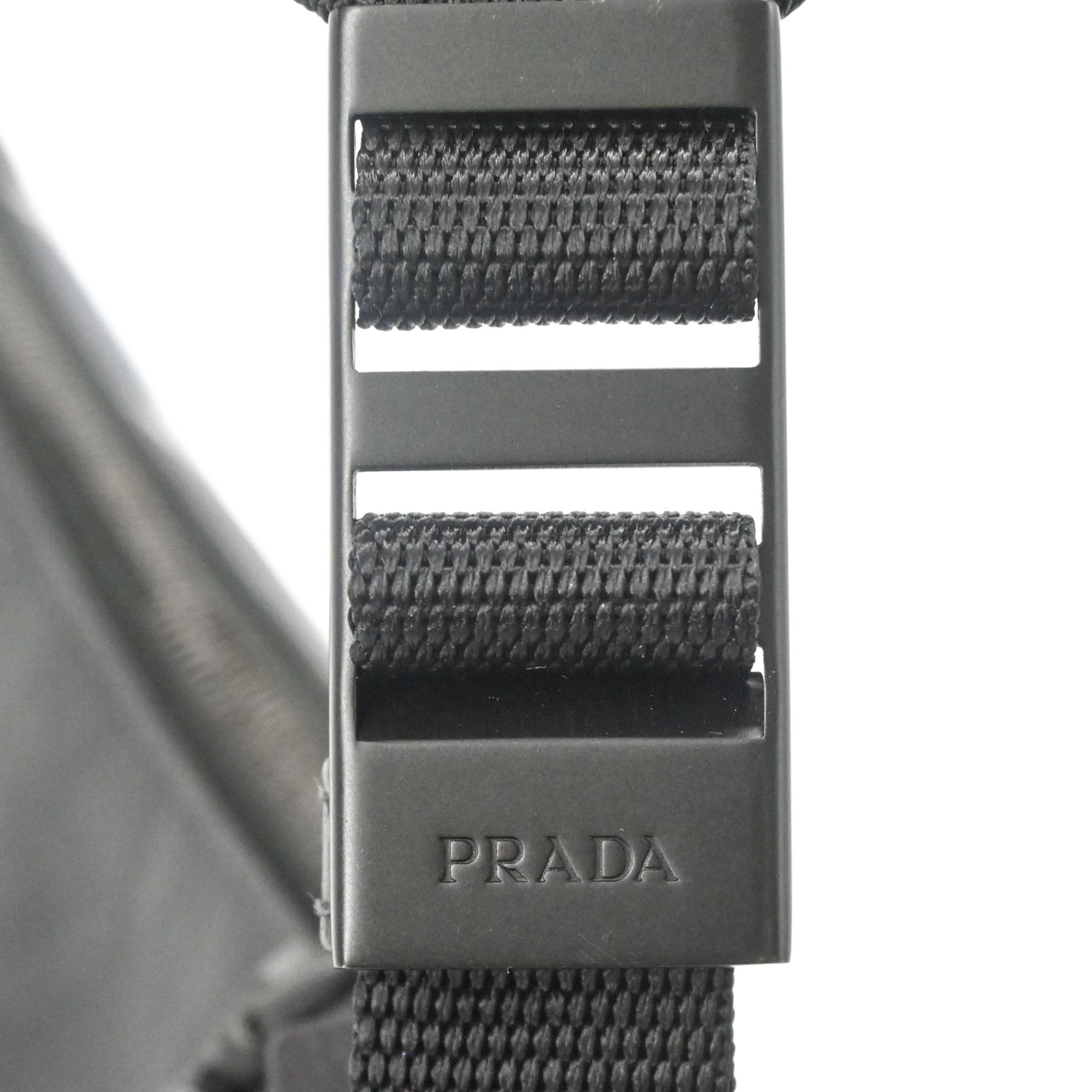 Prada Black Blue Leather Shoulder Bag (Pre-Owned)
