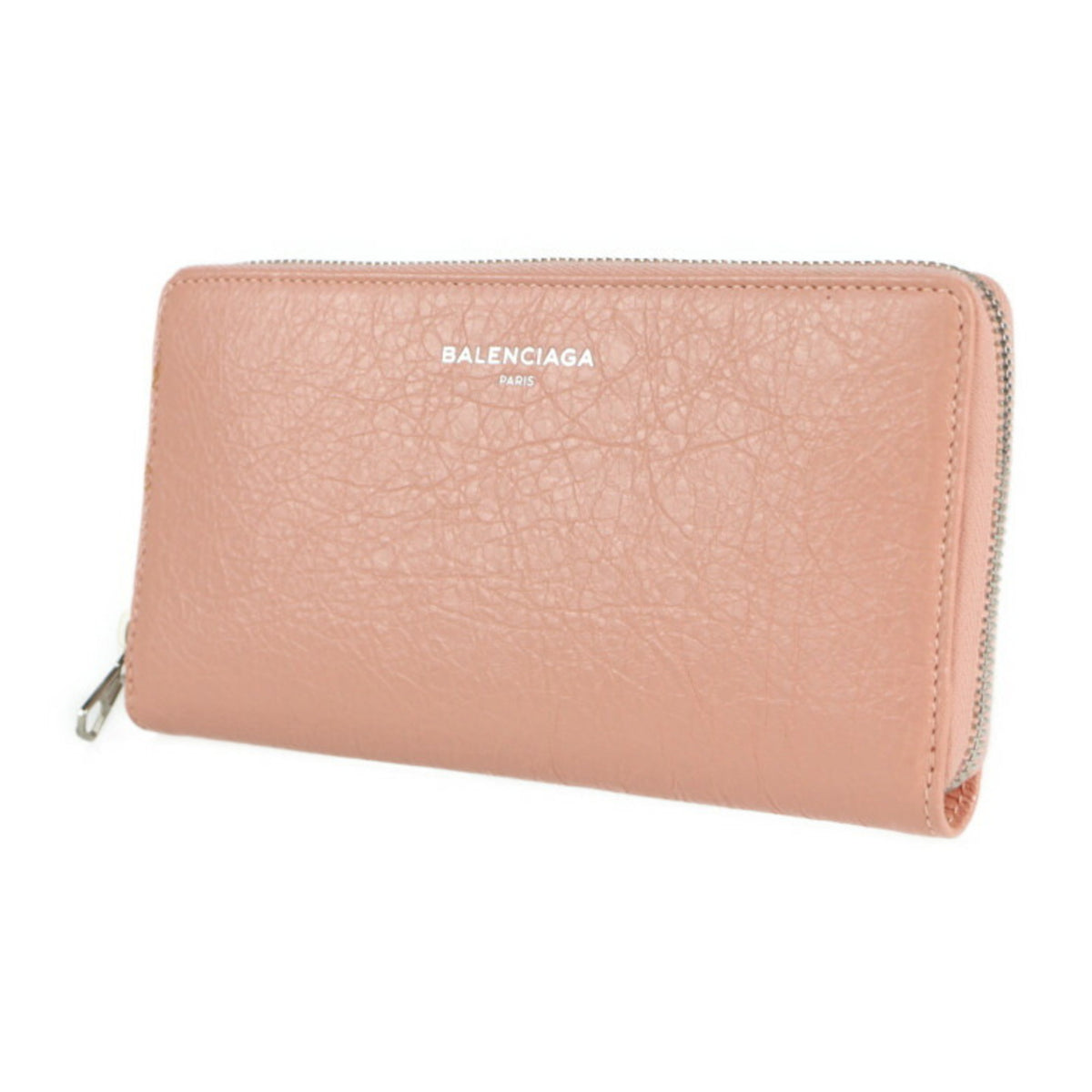 Balenciaga Pink Beige Leather Coin Purse/Coin Case (Pre-Owned)